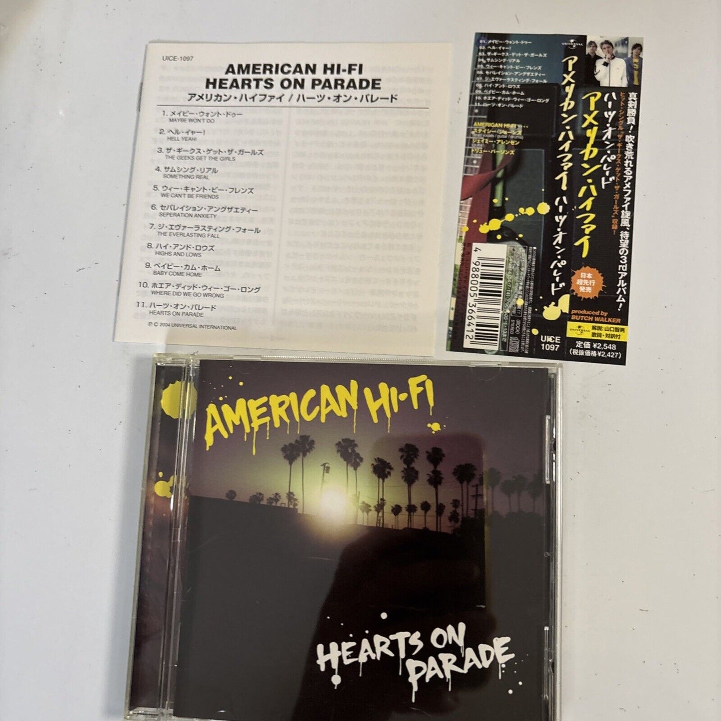 American Hi-Fi – Hearts On Parade (CD, 2004) uice-1097 Japan obi