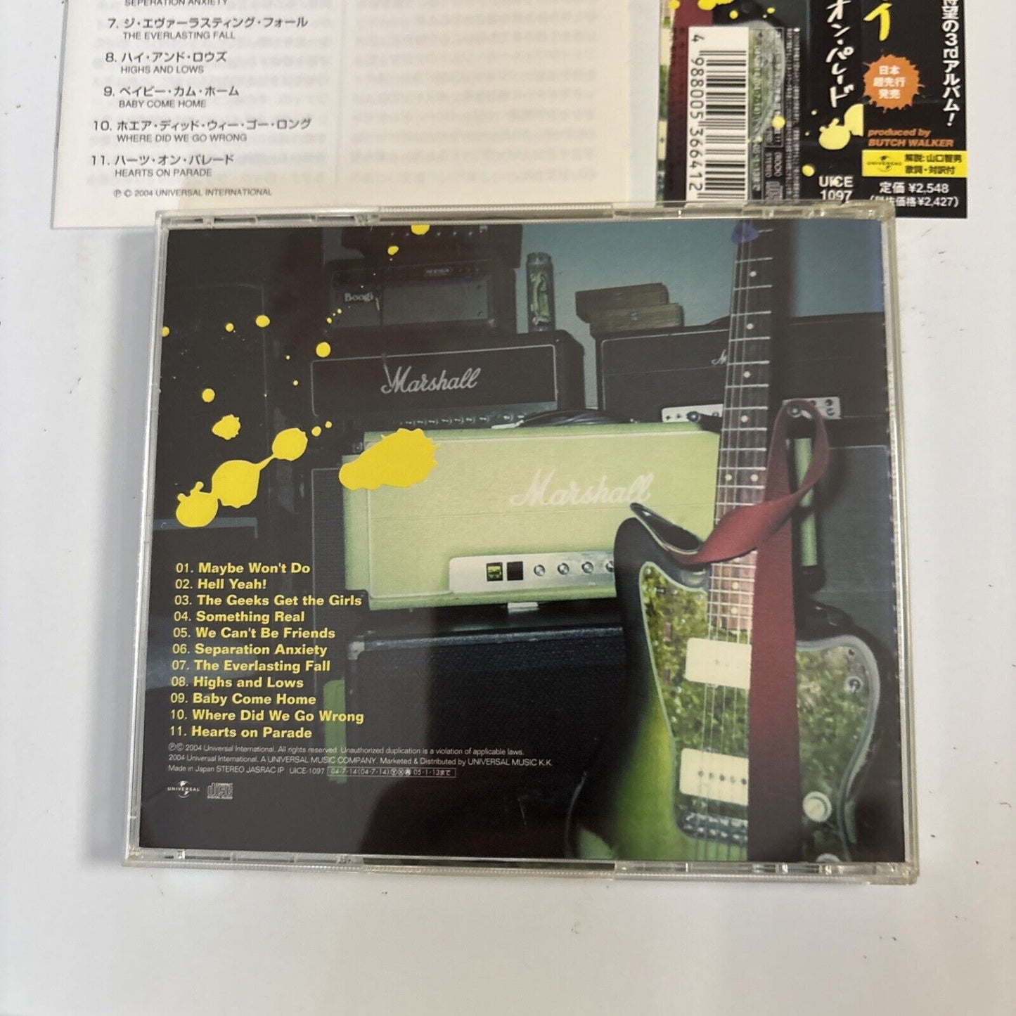 American Hi-Fi – Hearts On Parade (CD, 2004) uice-1097 Japan obi