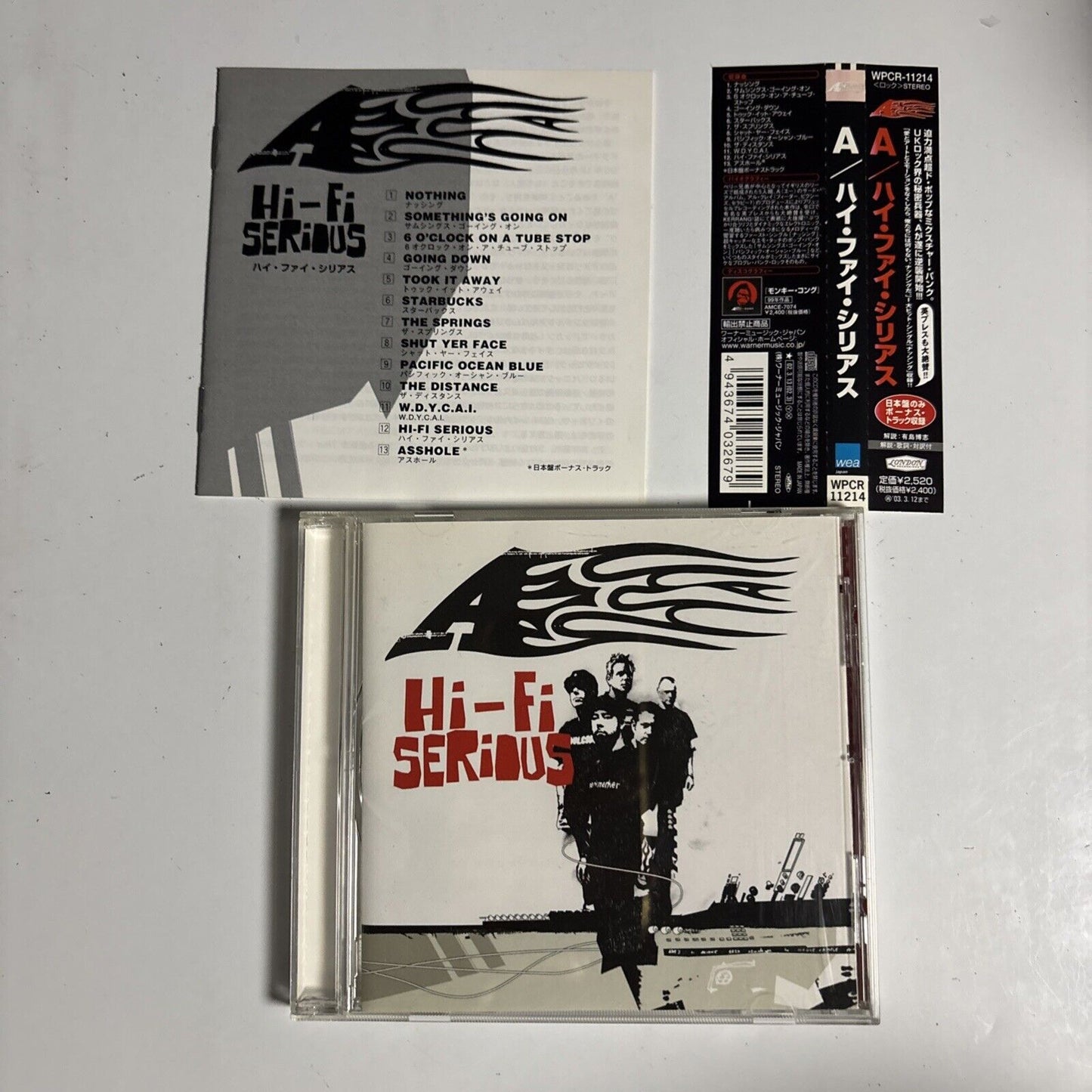 A – Hi-Fi Serious (CD, 2002) wpcr-11214 Japan Bonus Track, obi