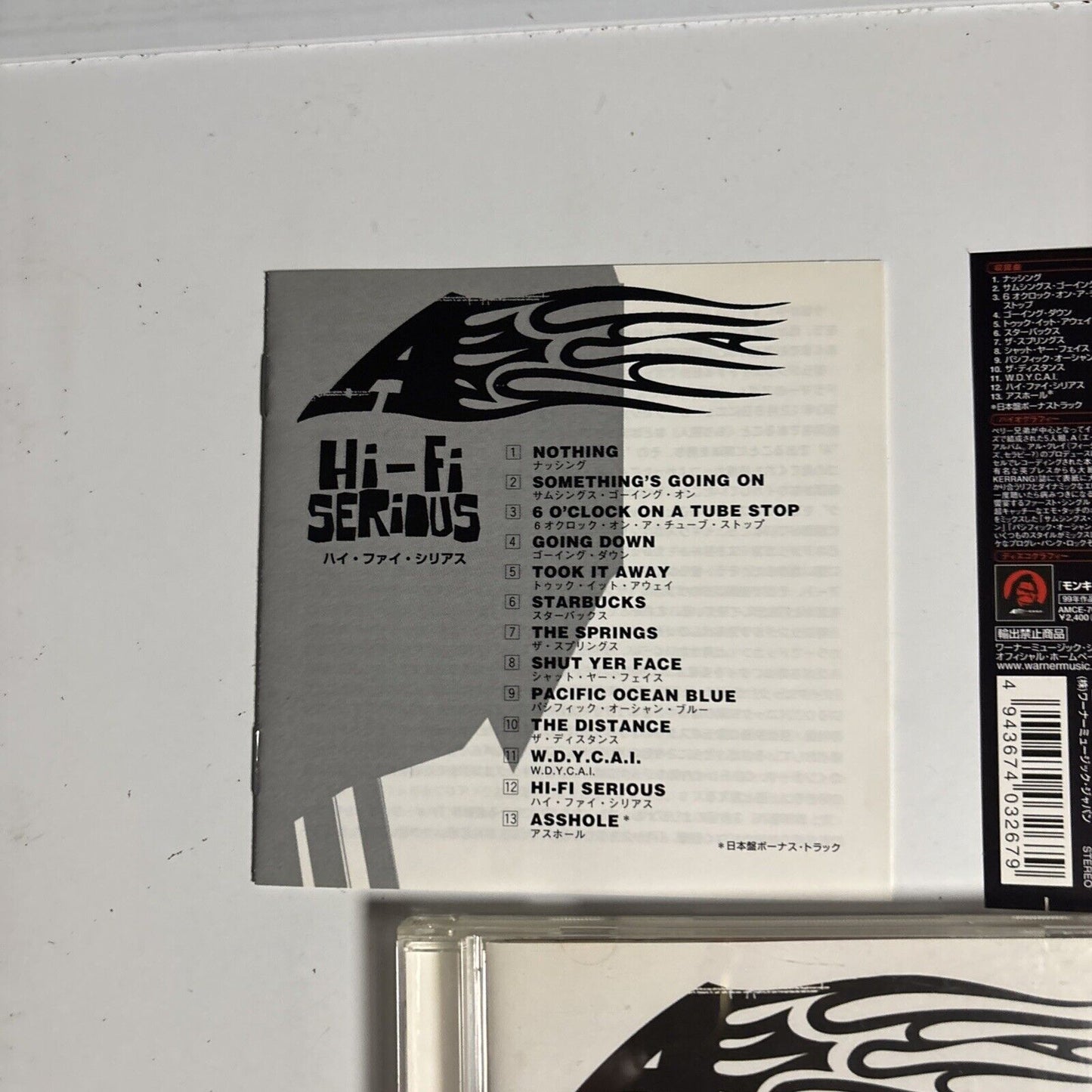 A – Hi-Fi Serious (CD, 2002) wpcr-11214 Japan Bonus Track, obi