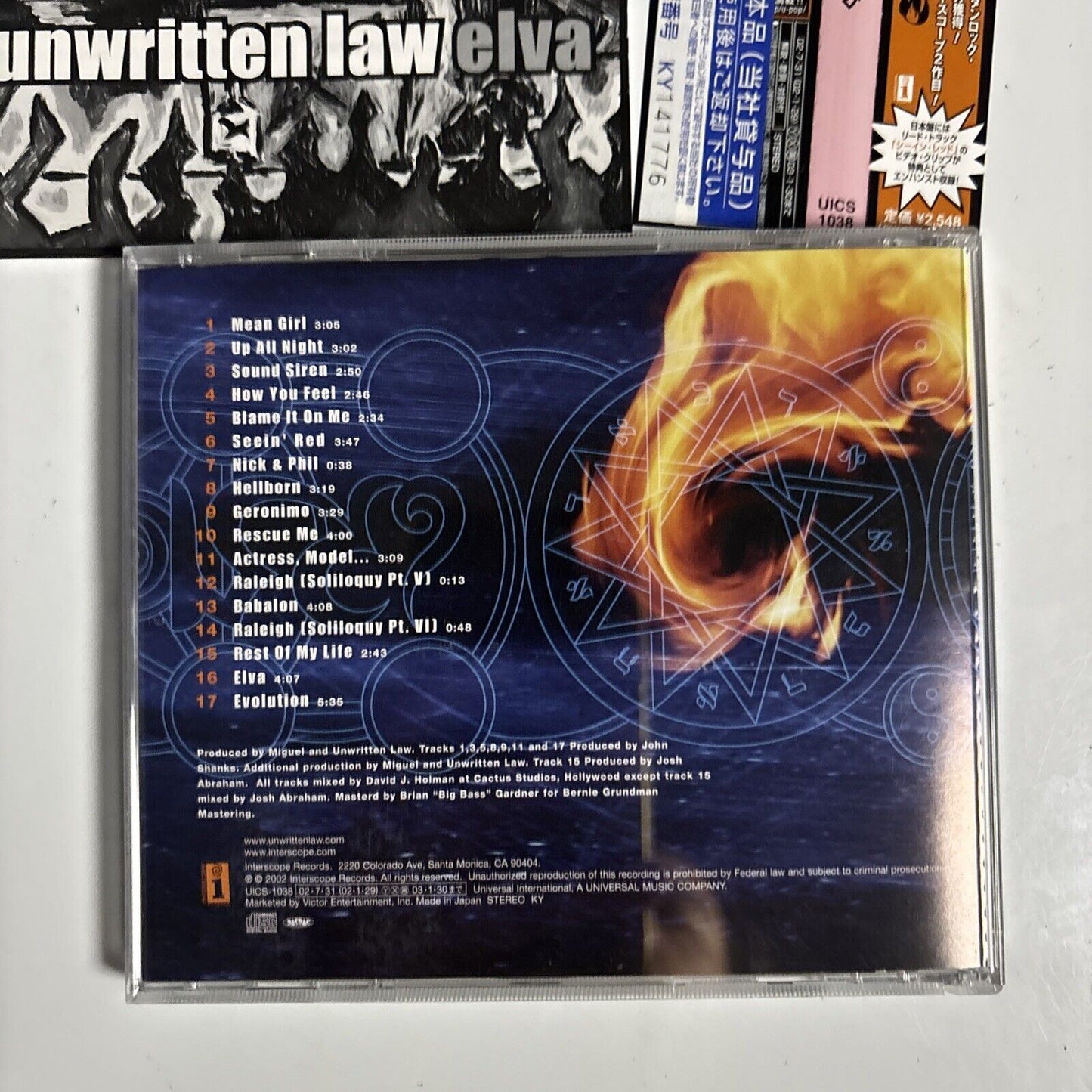 Unwritten Law – Elva (CD, 2002) uics-1038 Japan obi, promo