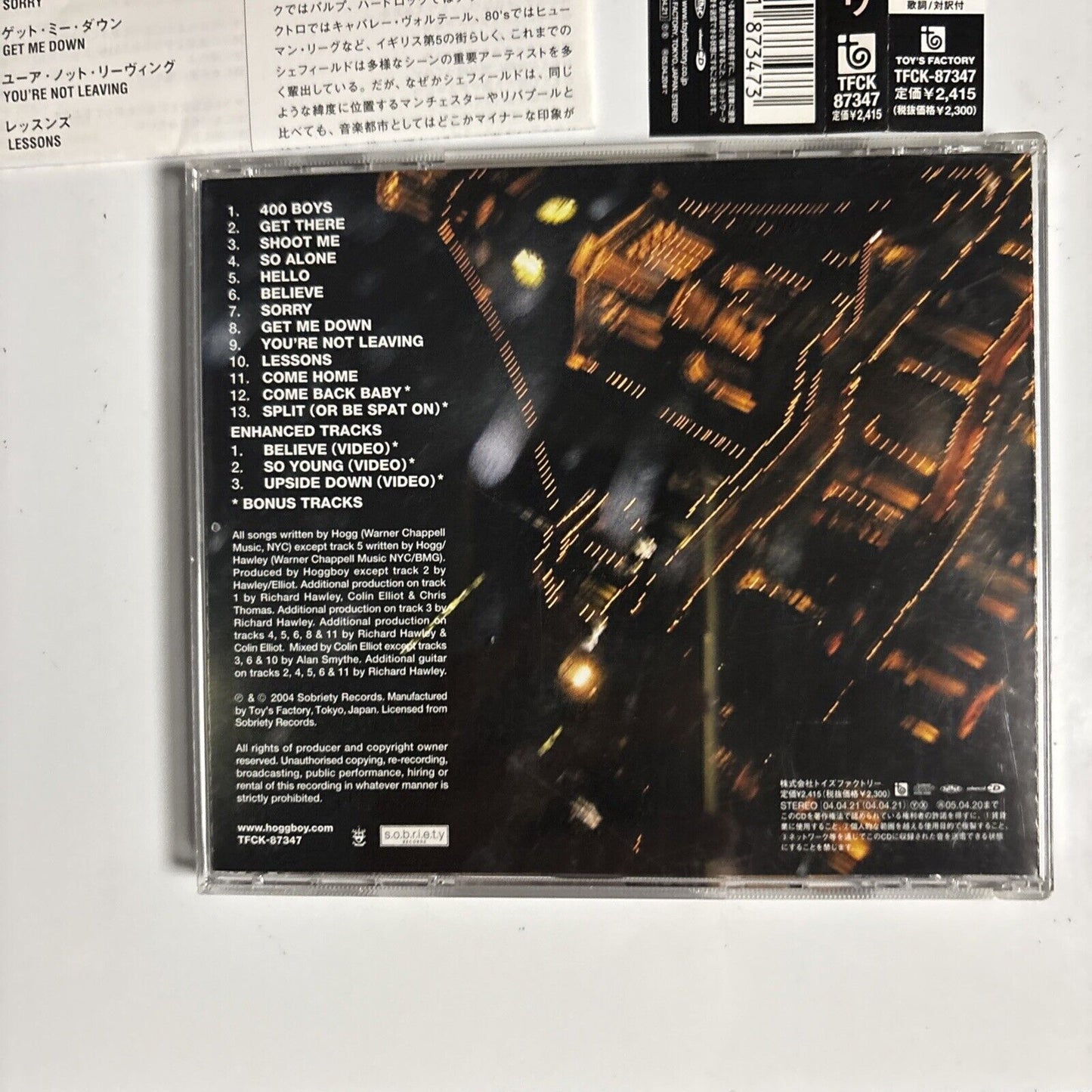 Hoggboy – Seven Miles Of Love (CD, 2004) tfck-87347 Japan Bonus Track, obi