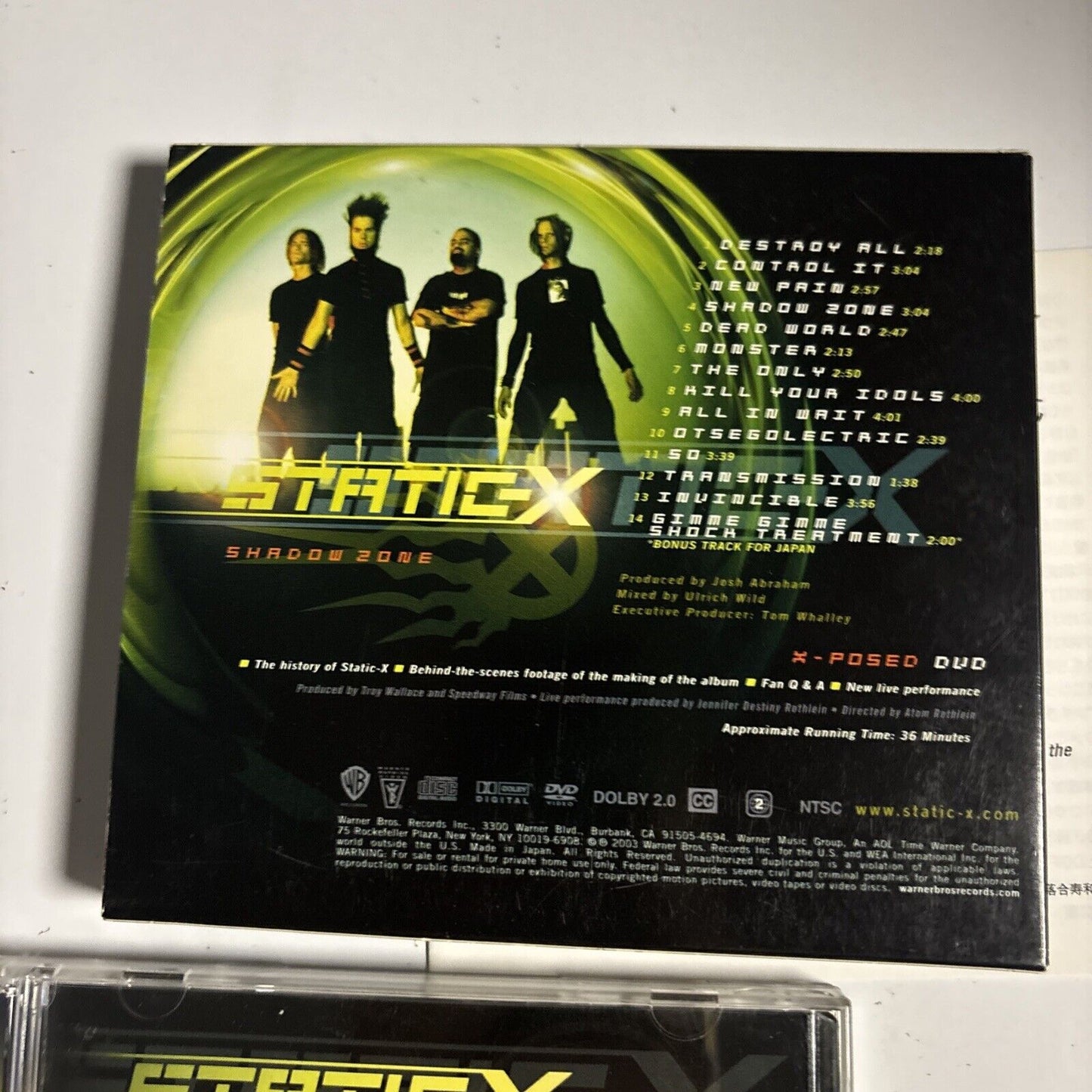 Static-X – Shadow Zone / X-Posed (CD + DVD 2003) wpzr-30028/29 Japan Bonus Track
