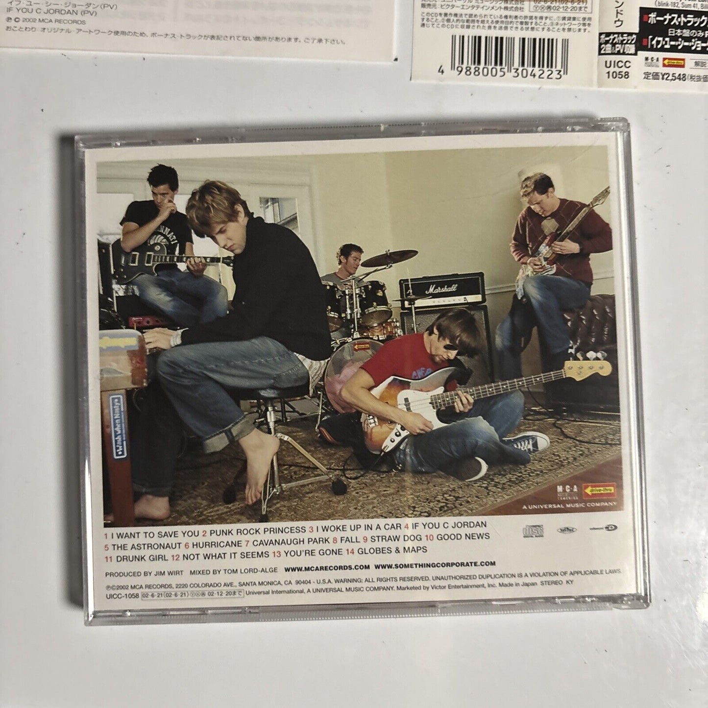 Something Corporate – Leaving Through The Window (CD, 2002) uicc-1058 Japan obi