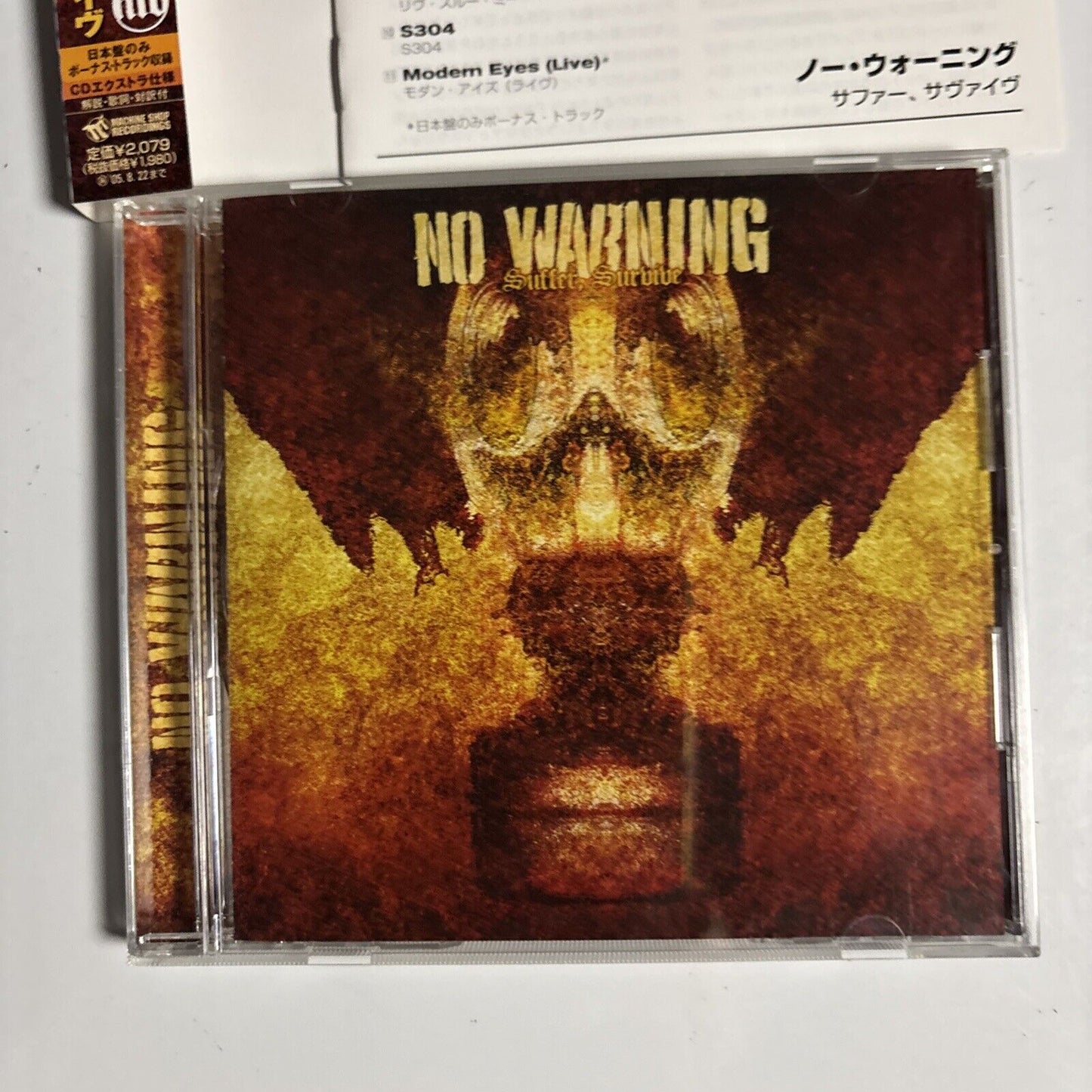 No Warning – Suffer, Survive (CD, 2005) wpcr-12030 Japan Bonus Track, obi