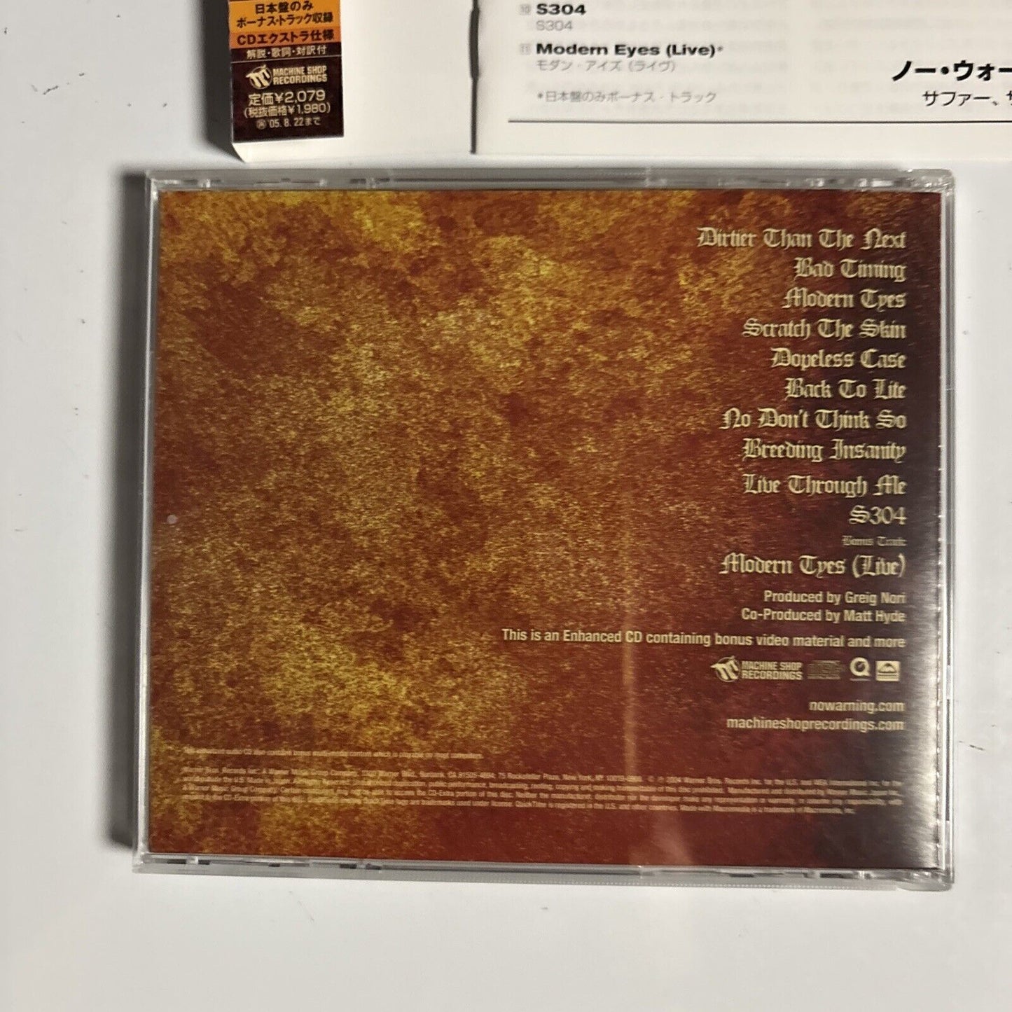 No Warning – Suffer, Survive (CD, 2005) wpcr-12030 Japan Bonus Track, obi