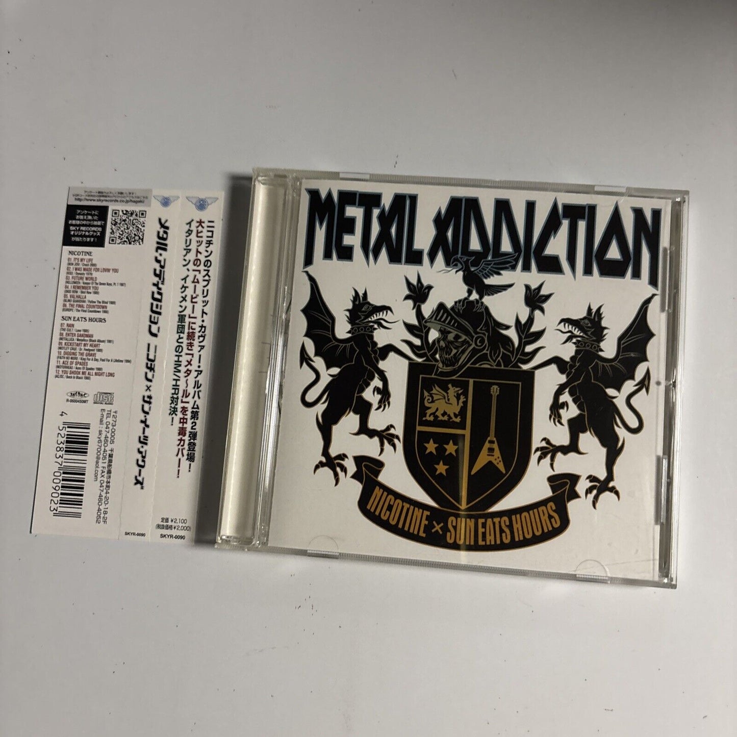 Nicotine / Sun Eats Hours – Metal Addiction (CD, 2006) skyr-0090 Japan obi