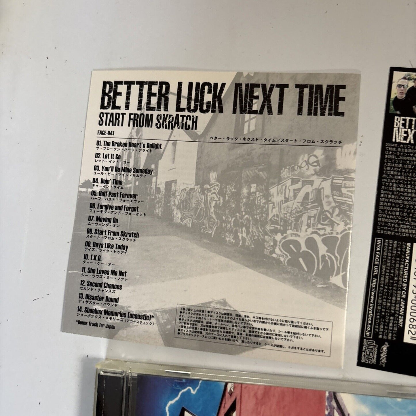 Better Luck Next Time – Start From Skratch (CD, 2007) face-041 Japan obi