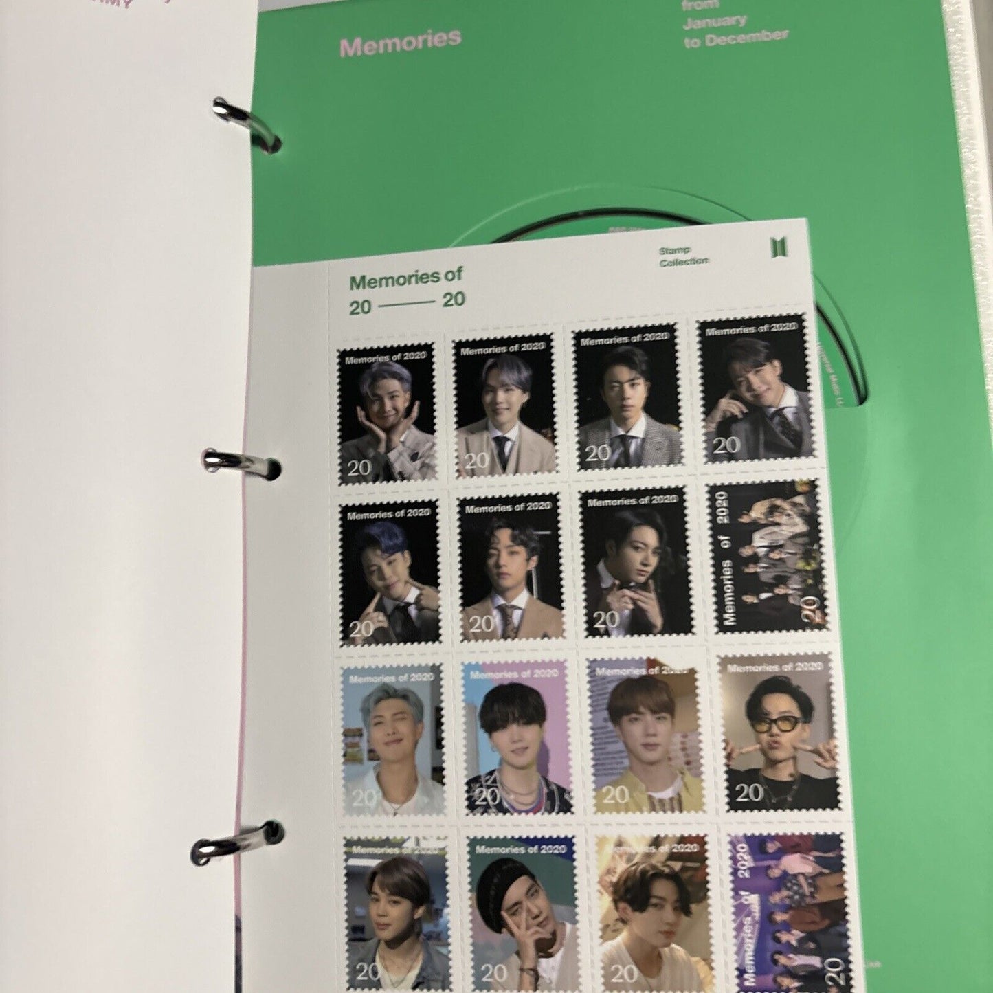 BTS Memories of 2020 DVD 7-Disc Japan Version Region 2, Folder, Photocard