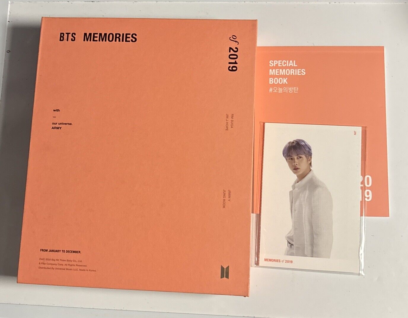 BTS Memories of 2019 DVD 6-Disc Japan Version Region 2, Folder, Photocard