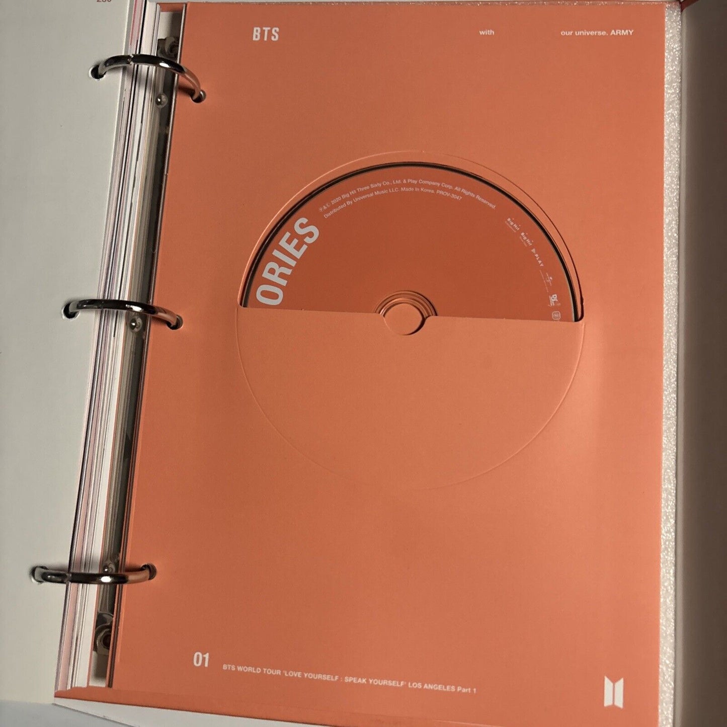 BTS Memories of 2019 DVD 6-Disc Japan Version Region 2, Folder, Photocard