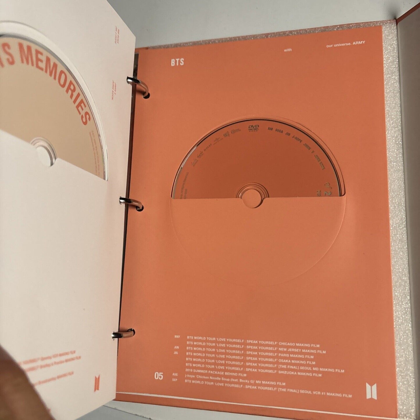 BTS Memories of 2019 DVD 6-Disc Japan Version Region 2, Folder, Photocard
