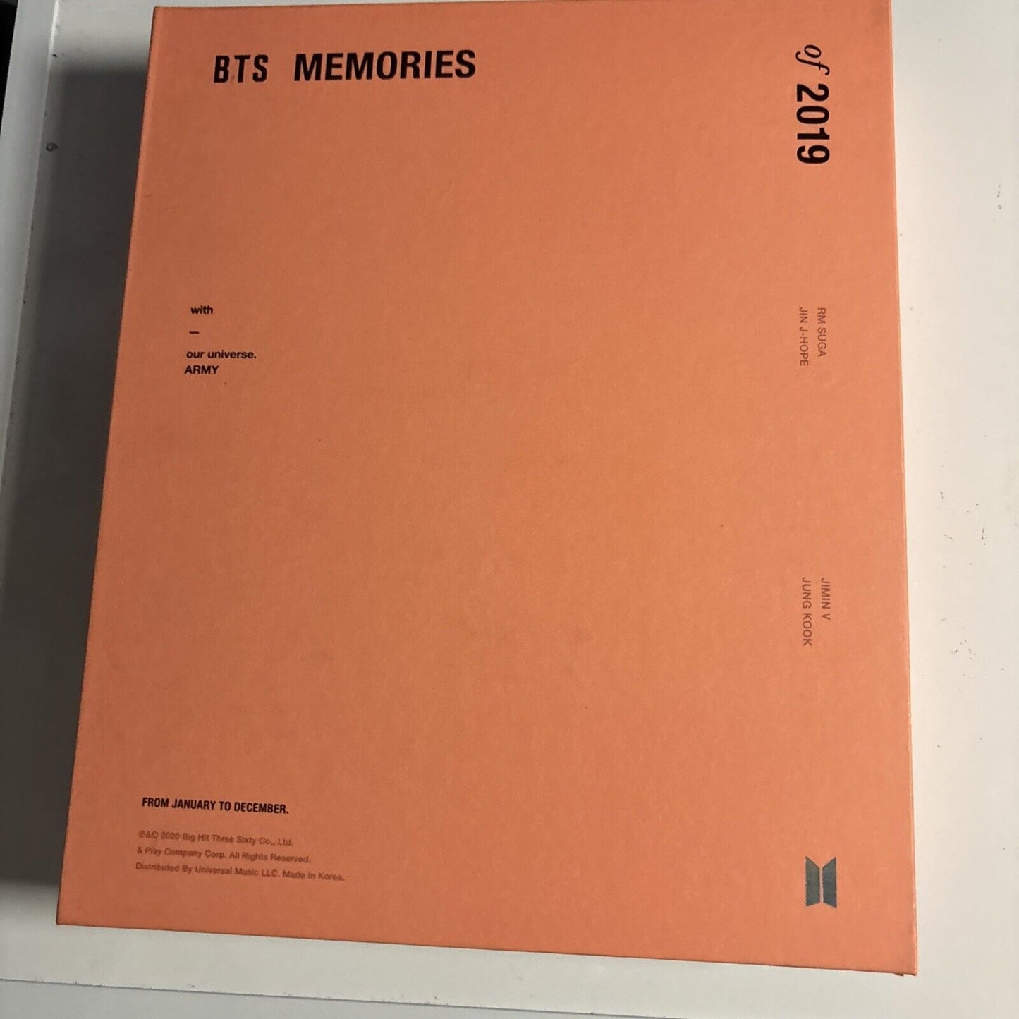 BTS Memories of 2019 DVD 6-Disc Japan Version Region 2, Folder, Photocard