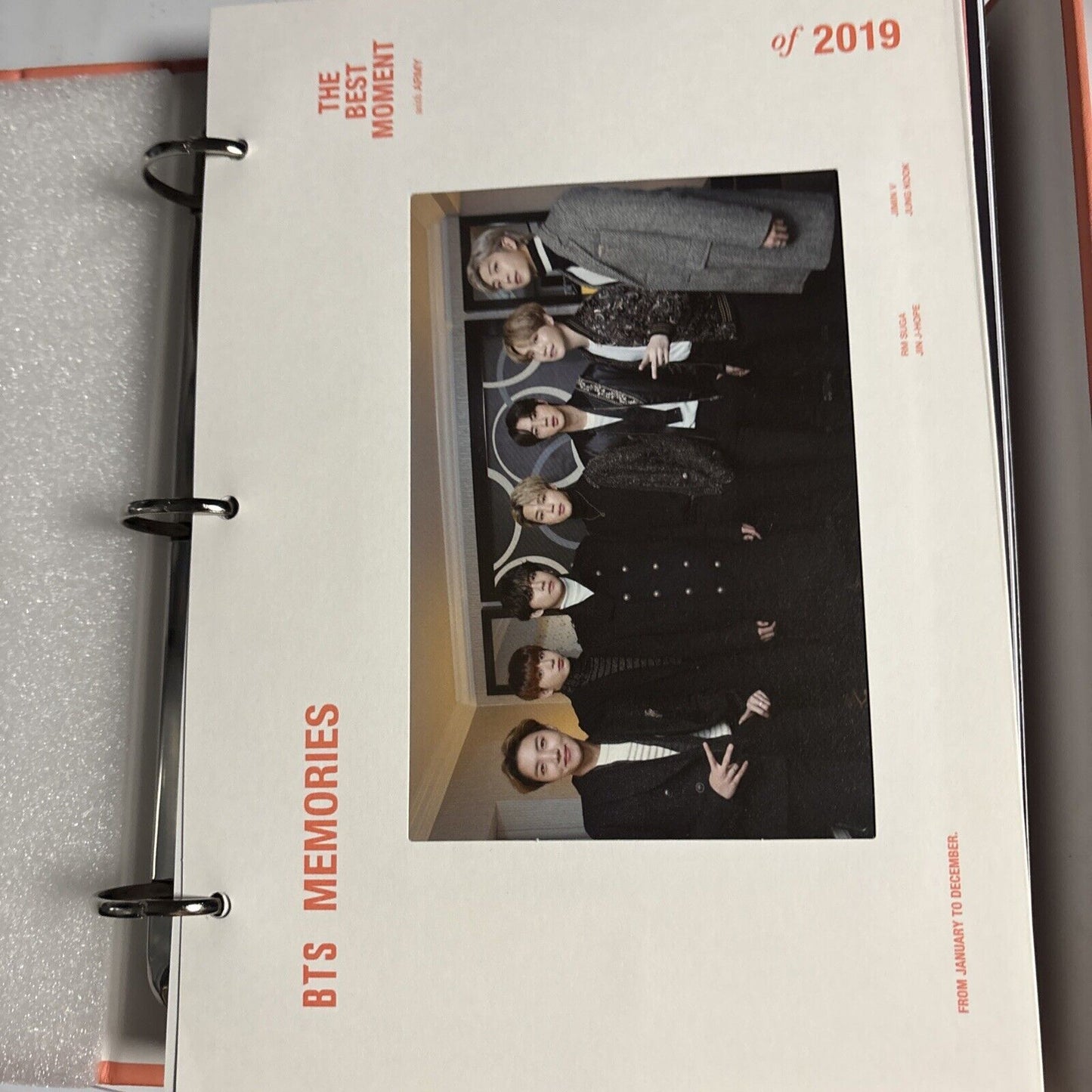 BTS Memories of 2019 DVD 6-Disc Japan Version Region 2, Folder, Photocard