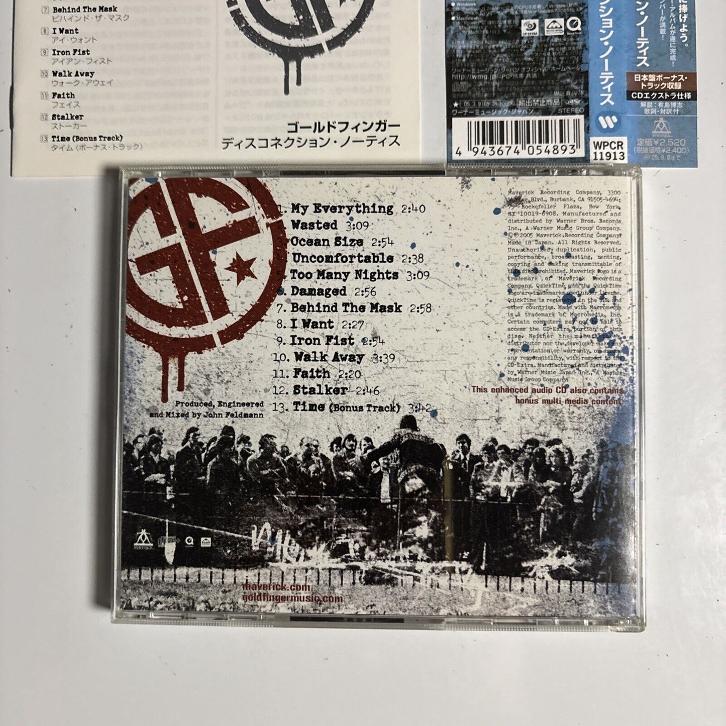 Goldfinger – Disconnection Notice (CD, 2005) wpcr-11913 Japan Bonus Track, obi