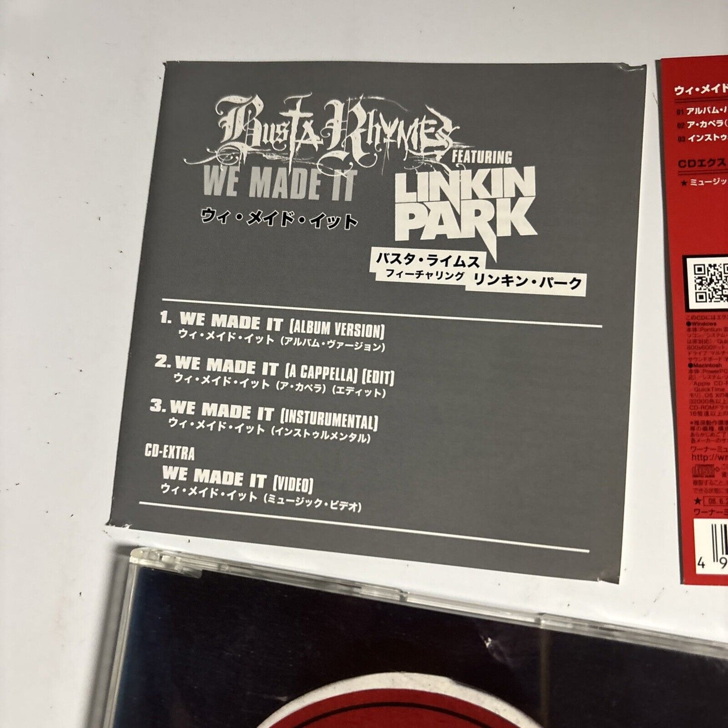 Busta Rhymes Featuring Linkin Park – We Made It (CD, 2008) wpcr-12973 Japan obi