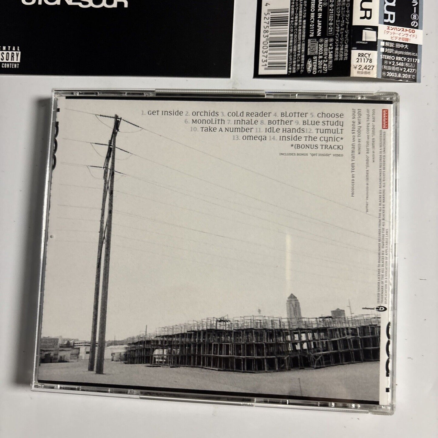 Stone Sour – Stone Sour (CD, 2002) rrcy-21178 Japan obi