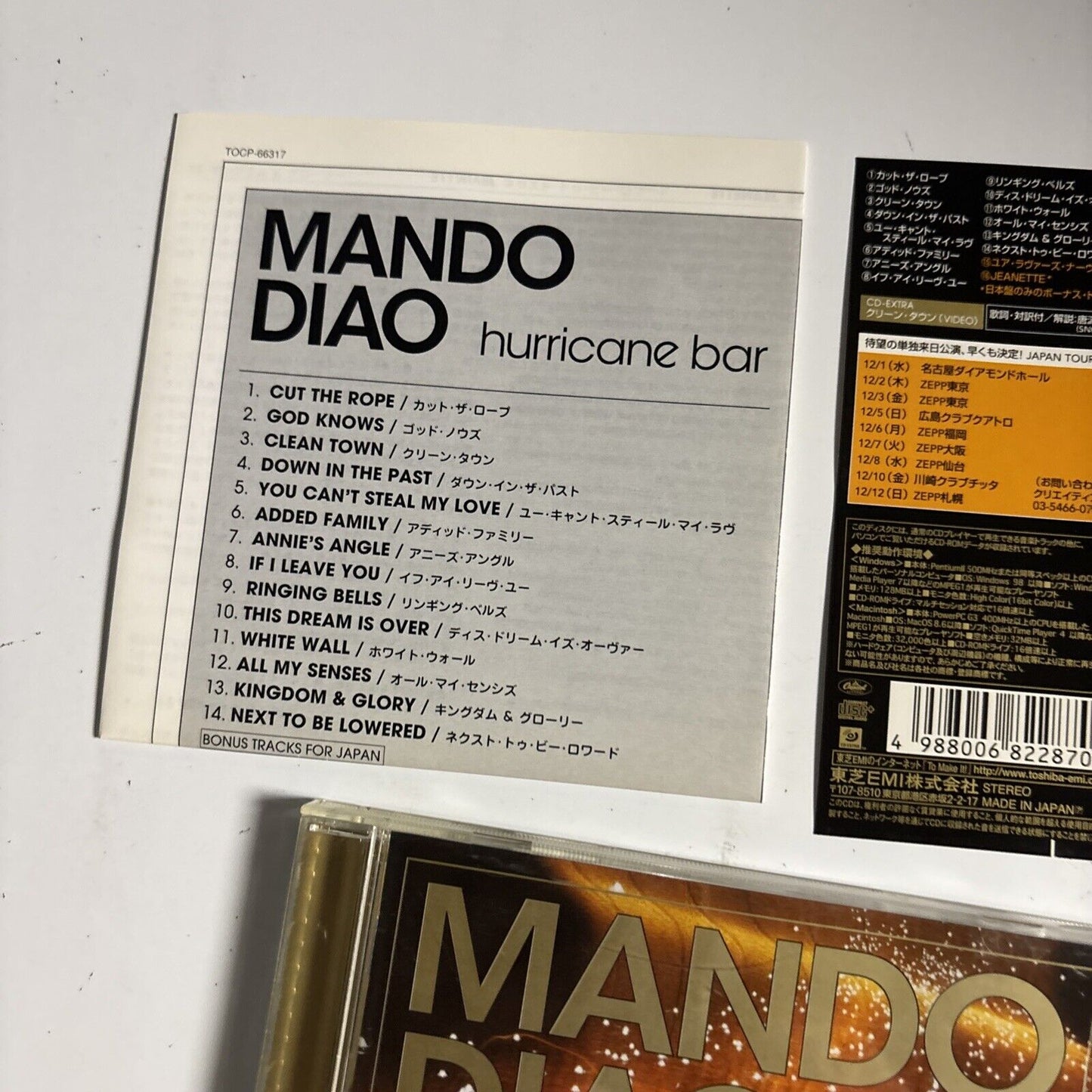Mando Diao – Hurricane Bar (CD, 2004) tocp-66317 Japan obi