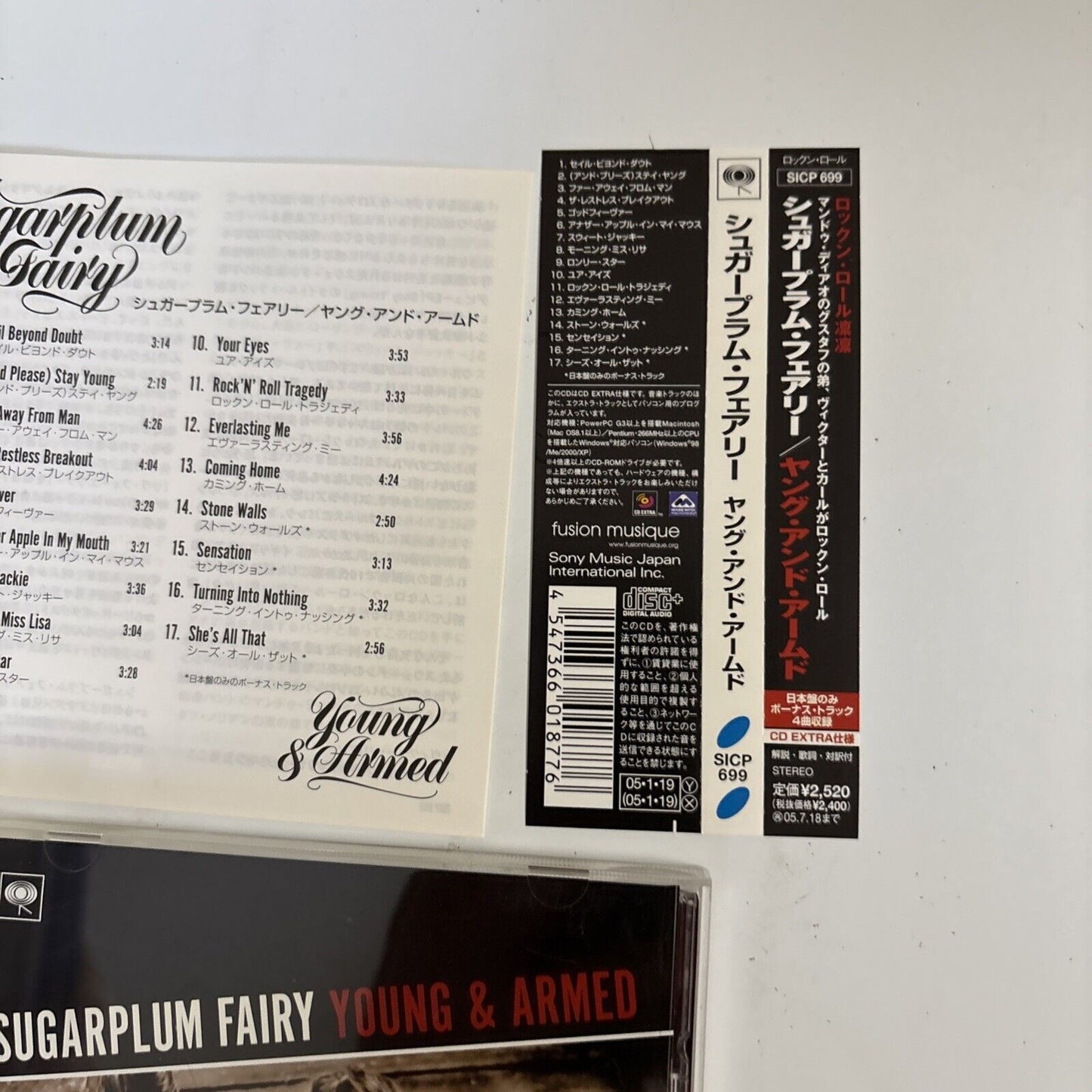 Sugarplum Fairy – Young & Armed (CD, 2005) sicp-699 Japan Bonus Track, obi