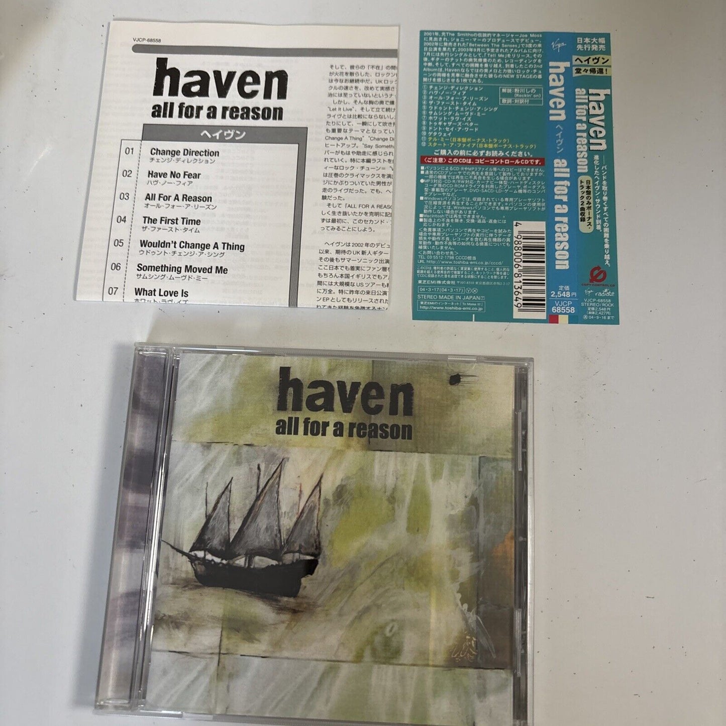 Haven – All For A Reason (CD, 2004) vjcp-68558 Japan Bonus Track, obi