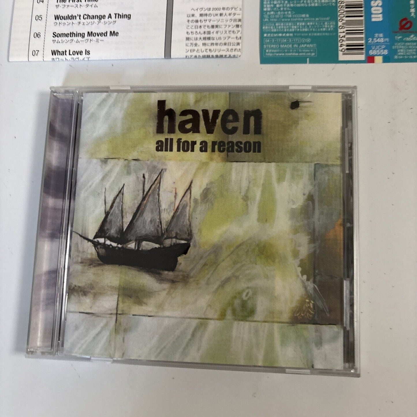 Haven – All For A Reason (CD, 2004) vjcp-68558 Japan Bonus Track, obi