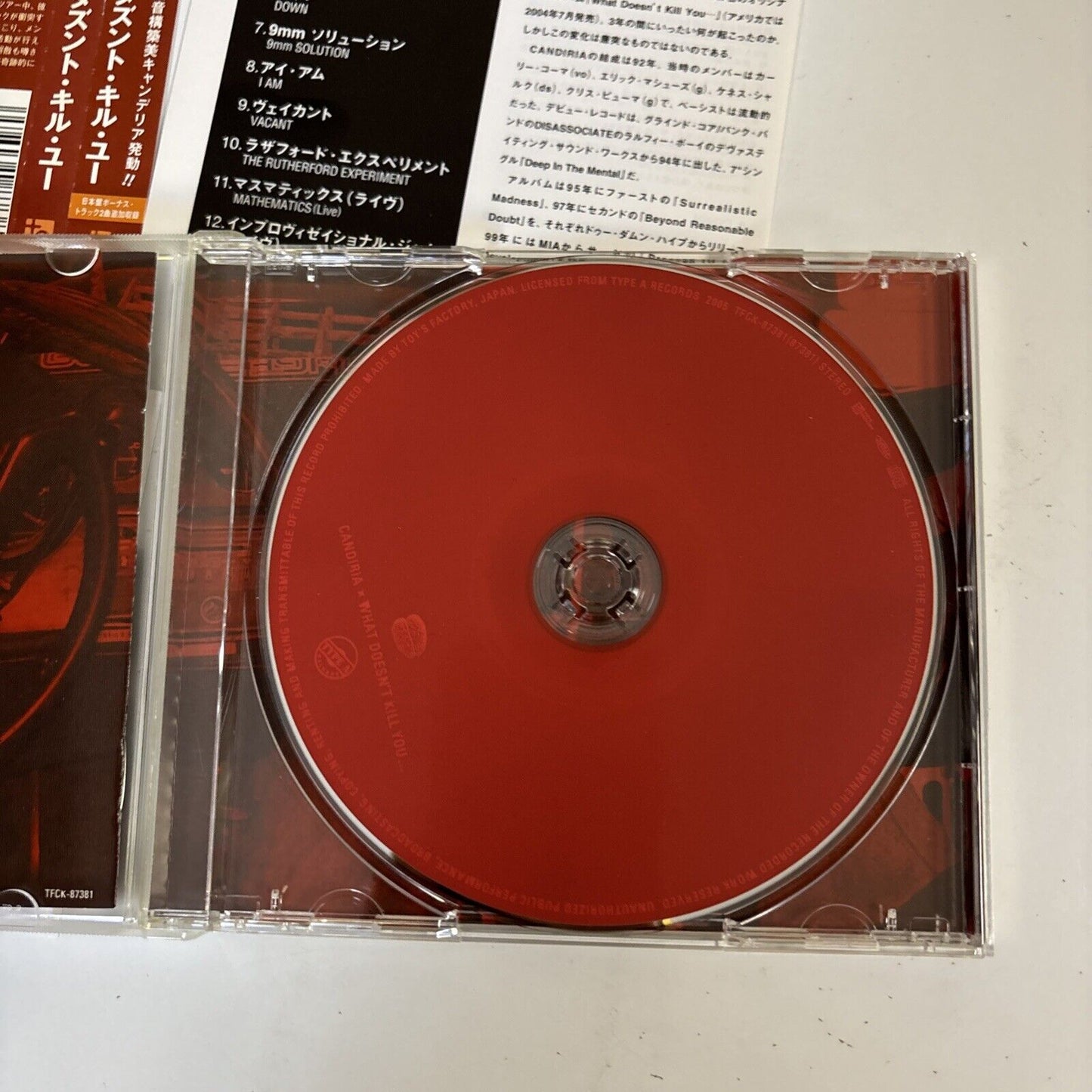 Candiria – What Doesn't Kill You... (CD, 2004) tfck-87381 Japan obi