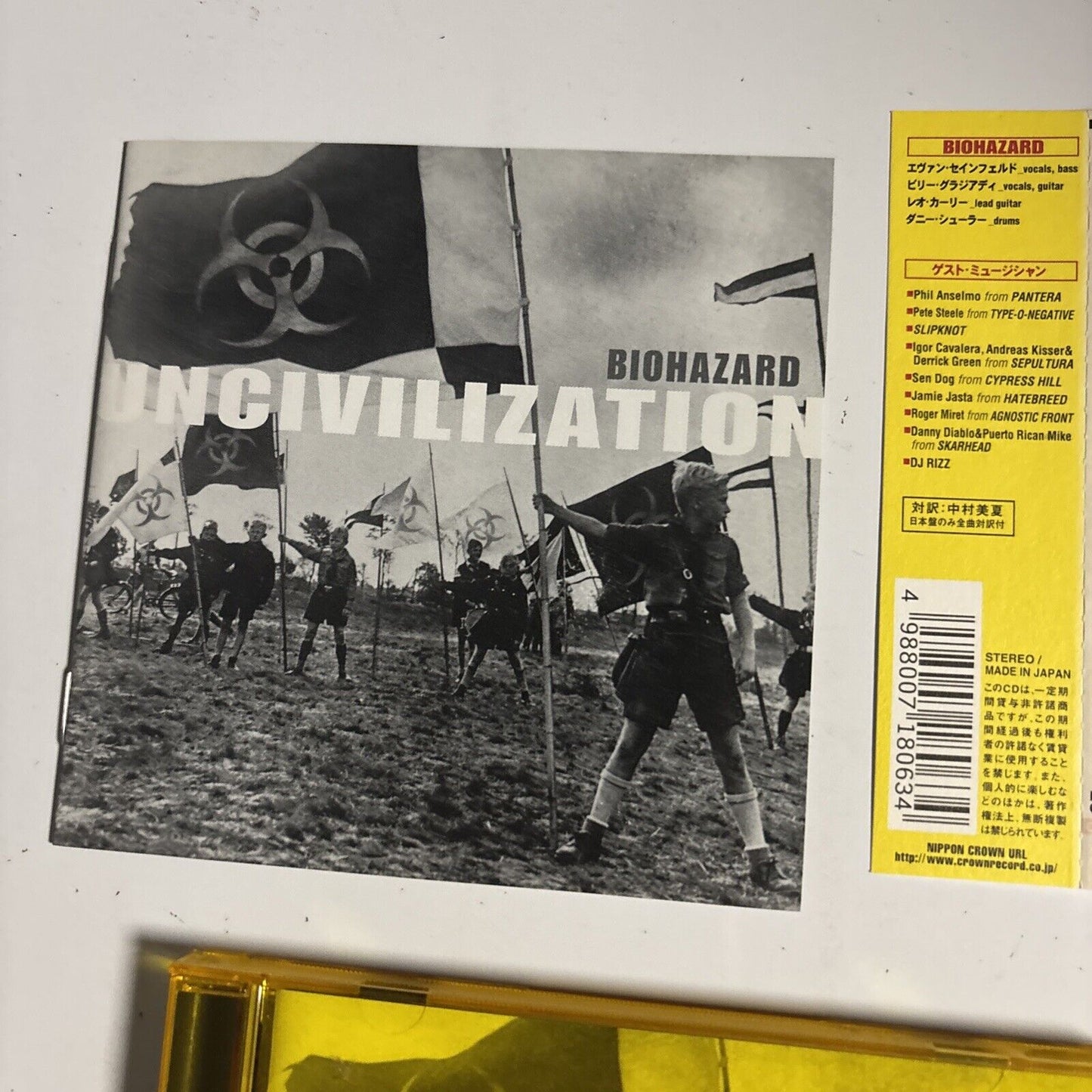 Biohazard – Uncivilization (CD, 2001) crcl-4790 Japan obi