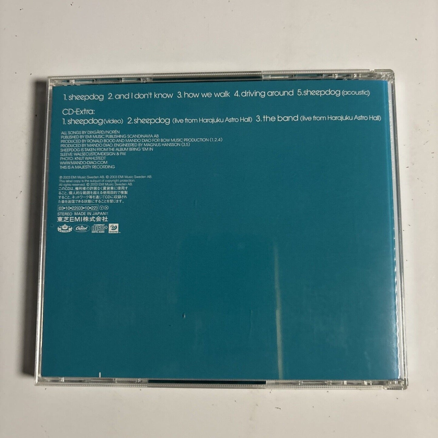 Mando Diao – Sheepdog (CD, 2003) tocp-61080 Japan