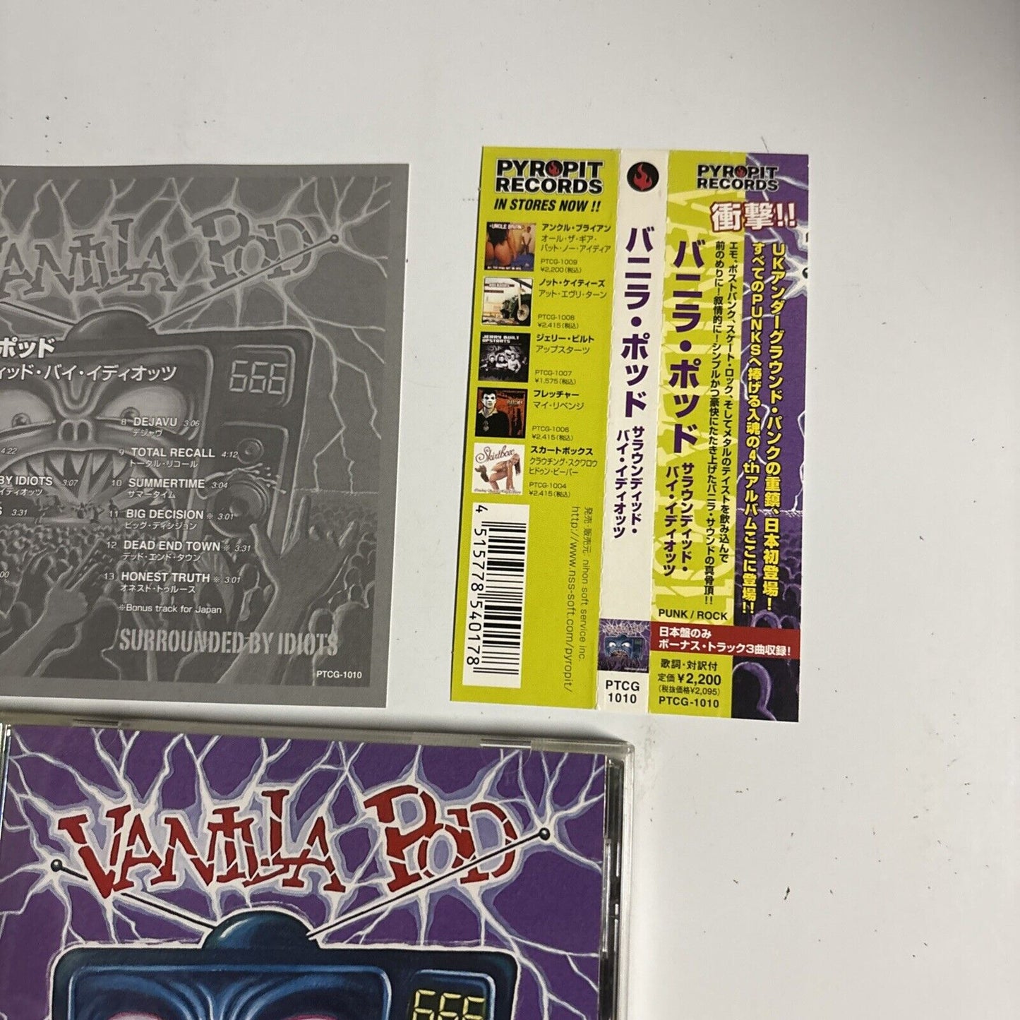 Vanilla Pod – Surrounded By Idiots (CD, 2004) ptcg-1010 Japan Bonus Track, obi