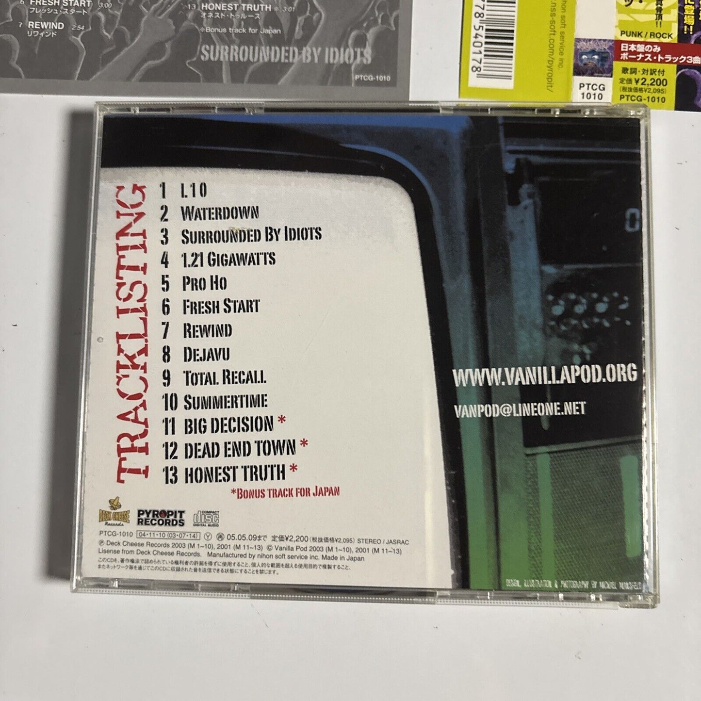 Vanilla Pod – Surrounded By Idiots (CD, 2004) ptcg-1010 Japan Bonus Track, obi