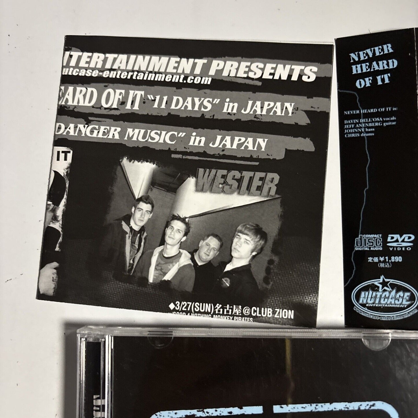 Never Heard Of It – Limited Edition (CD + DVD, 2005) nutcase-cd-004 Japan obi