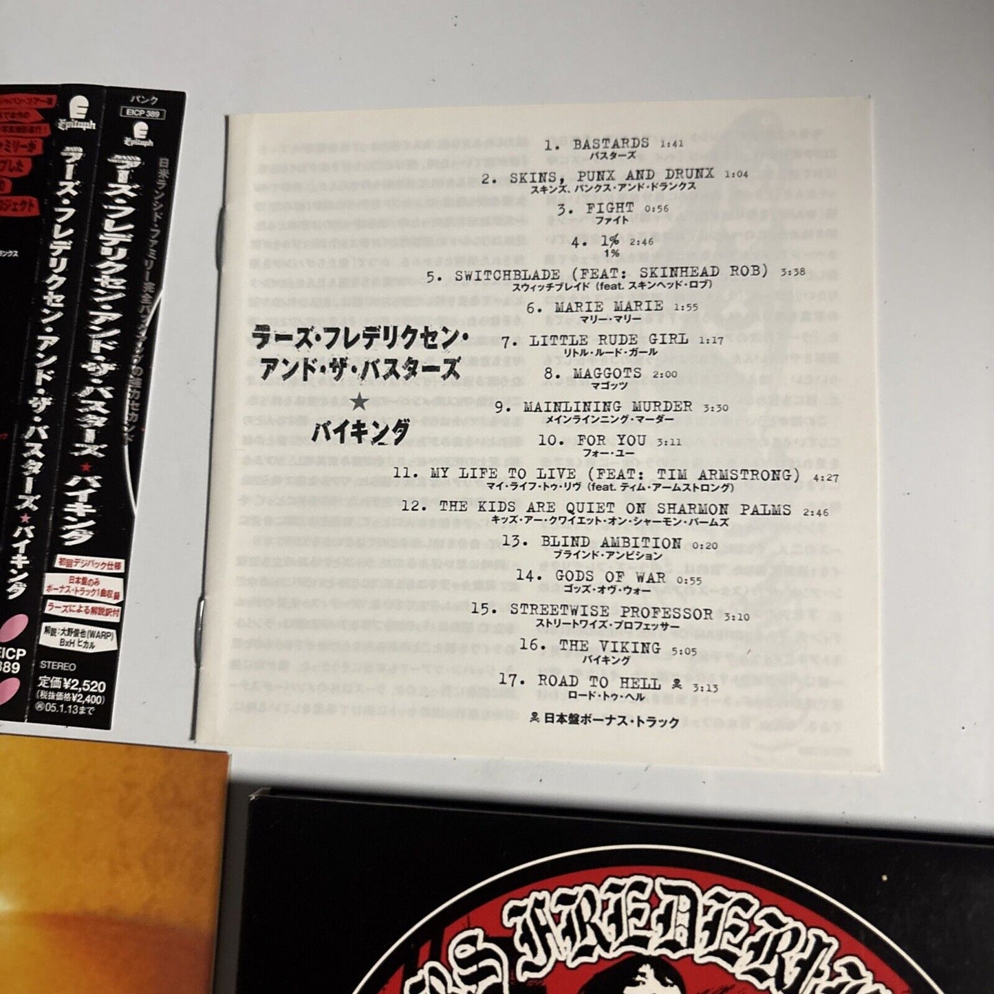 Lars Frederiksen And The Bastards – Viking (2004 Digipak, CD) eicp-389 Japan obi