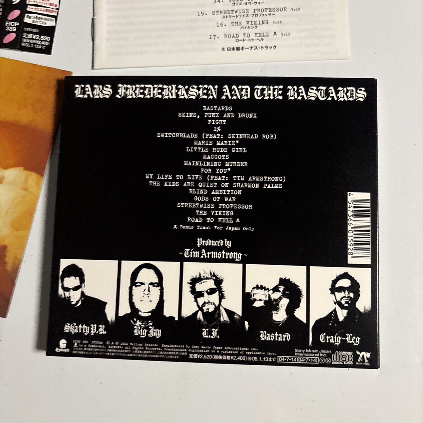 Lars Frederiksen And The Bastards – Viking (2004 Digipak, CD) eicp-389 Japan obi