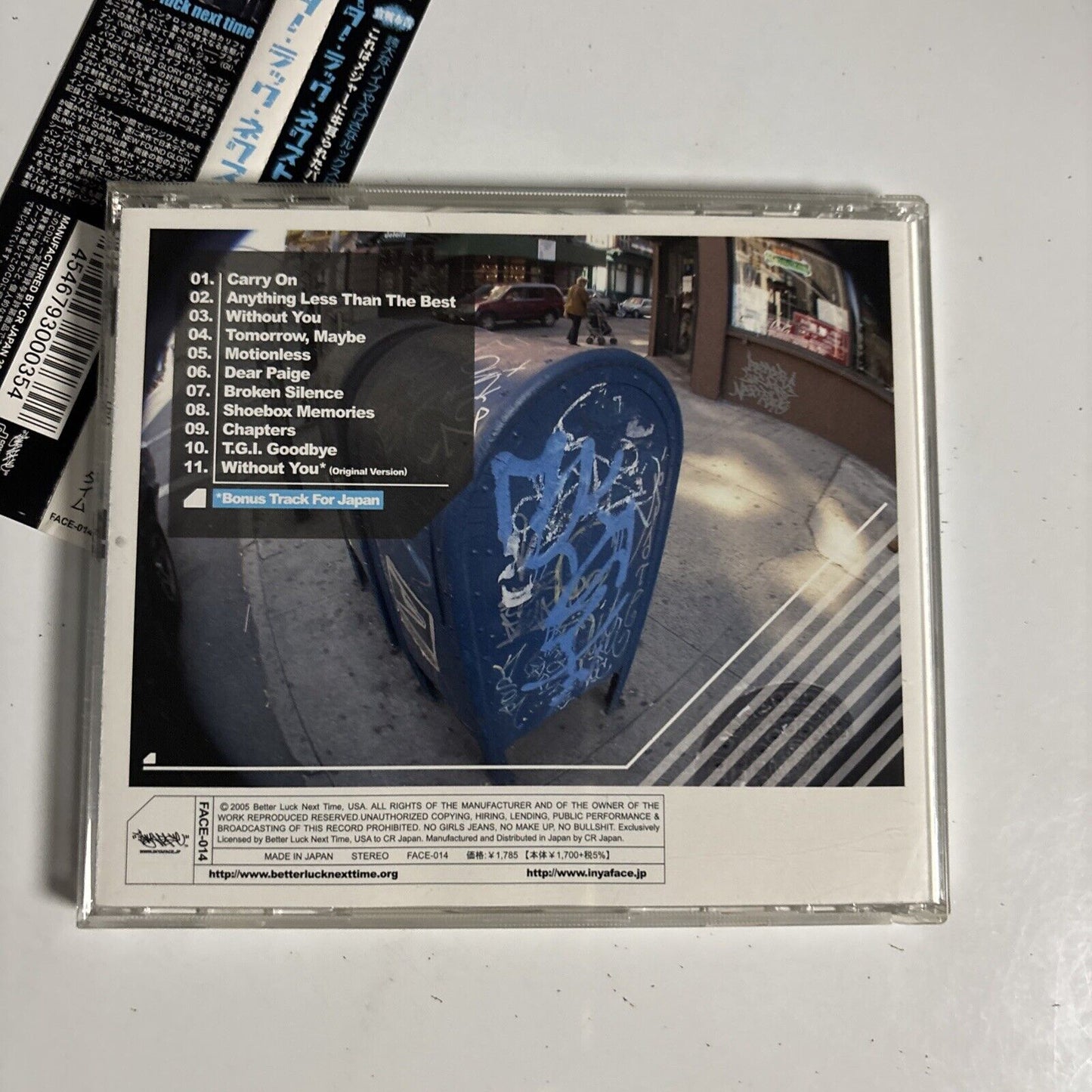 Better Luck Next Time – Better Luck Next Time (CD, 2006) face-014 Japan obi