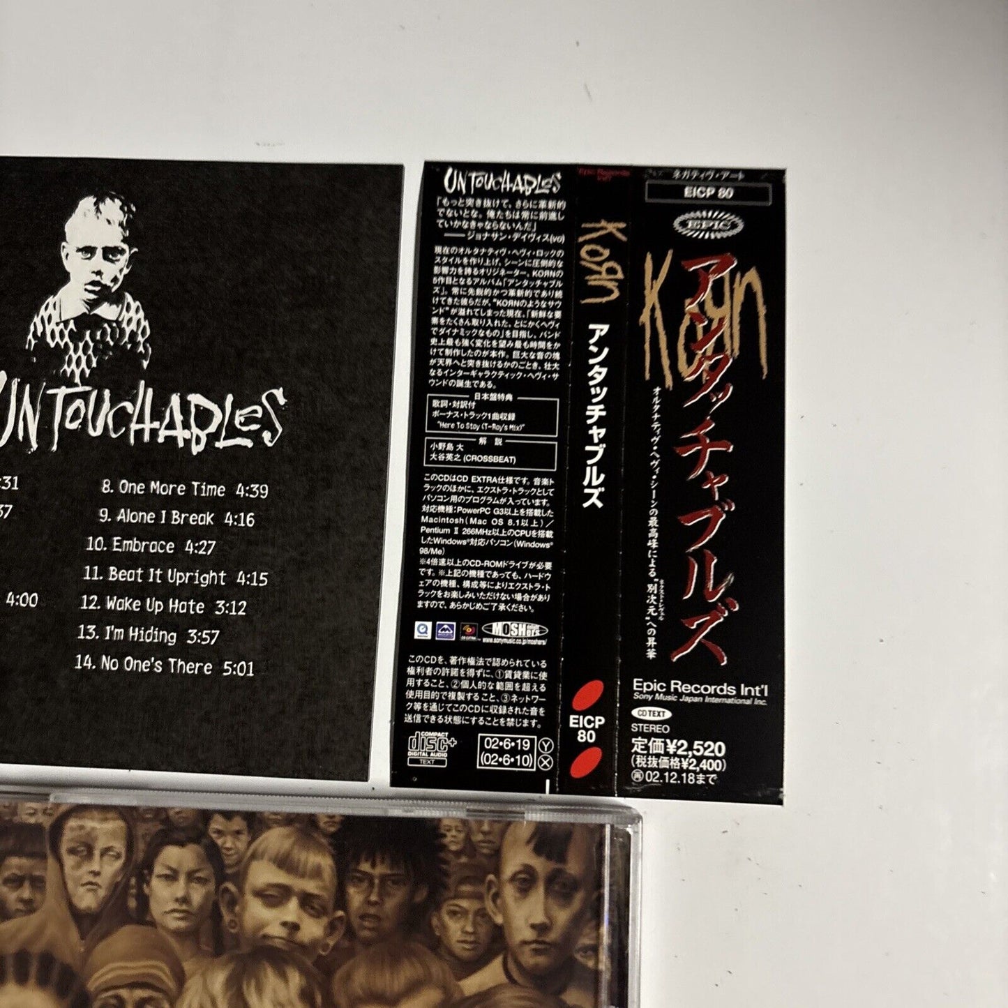 Korn – Untouchables (CD, 2002) eicp-80 Japan obi