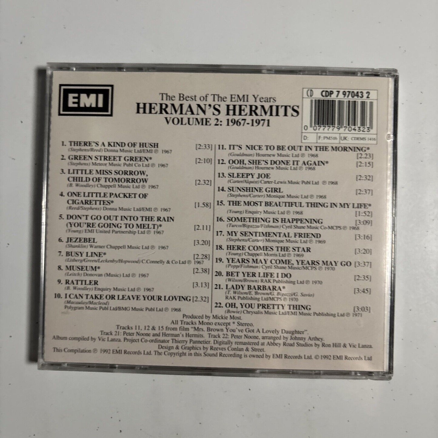 Herman's Hermits – The Best Of The EMI Years (Volume 2 1967 - 1971) (CD, 2002)