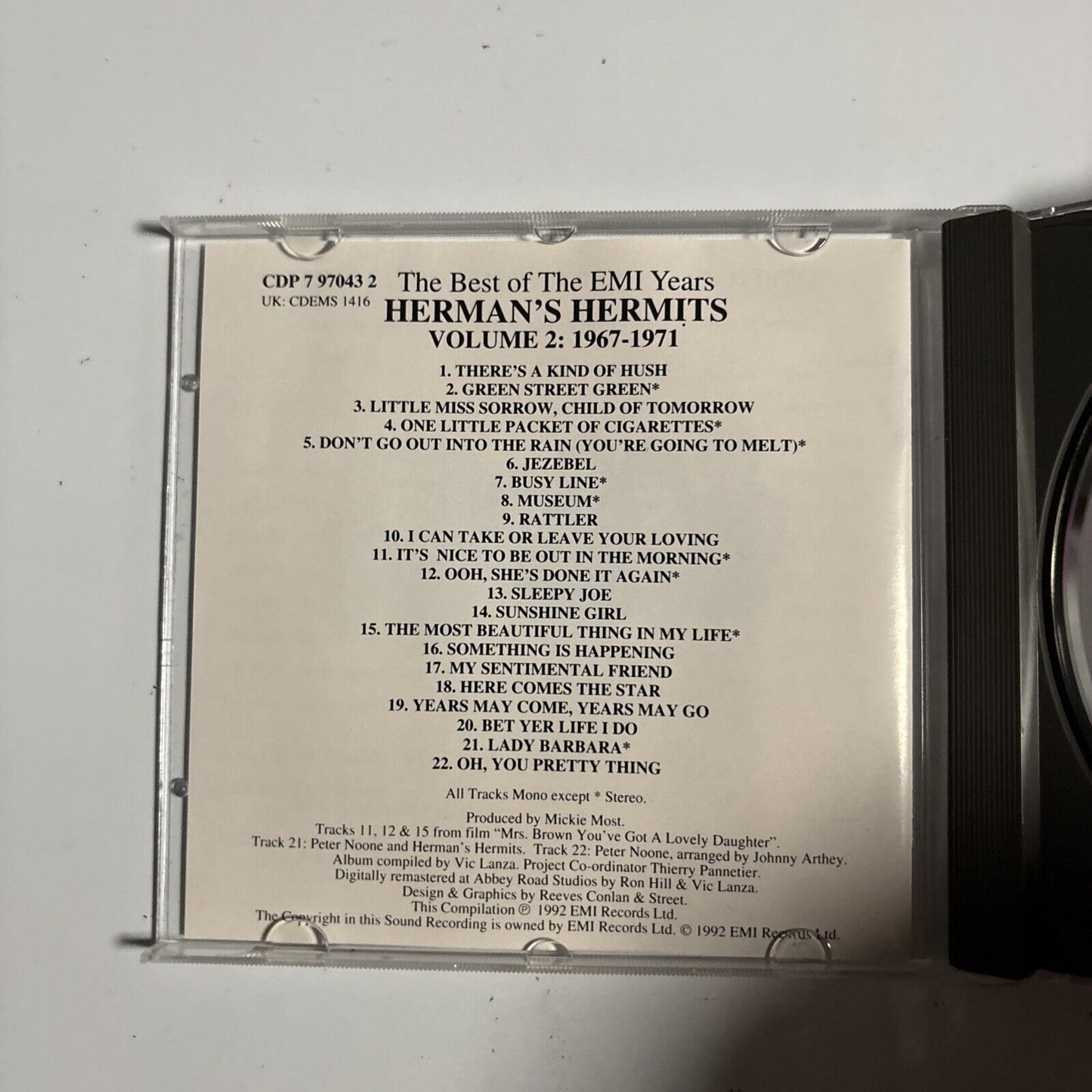 Herman's Hermits – The Best Of The EMI Years (Volume 2 1967 - 1971) (CD, 2002)
