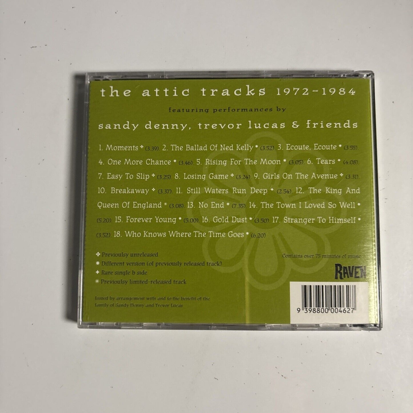 Sandy Denny / Trevor Lucas – The Attic Tracks 1972 - 1984 (CD, 1995) RVCD-46
