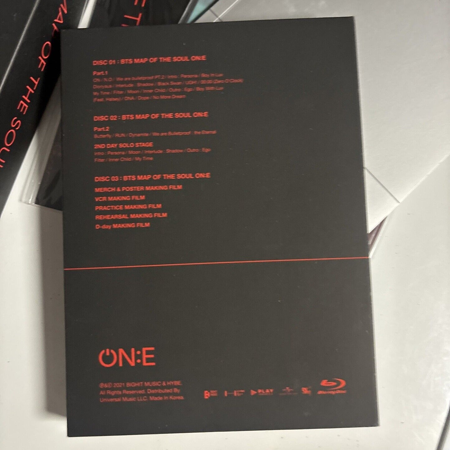 BTS - Map Of The Soul ON:E (Bluray, 2021, 3-Disc) Japan Photo Book All Regions