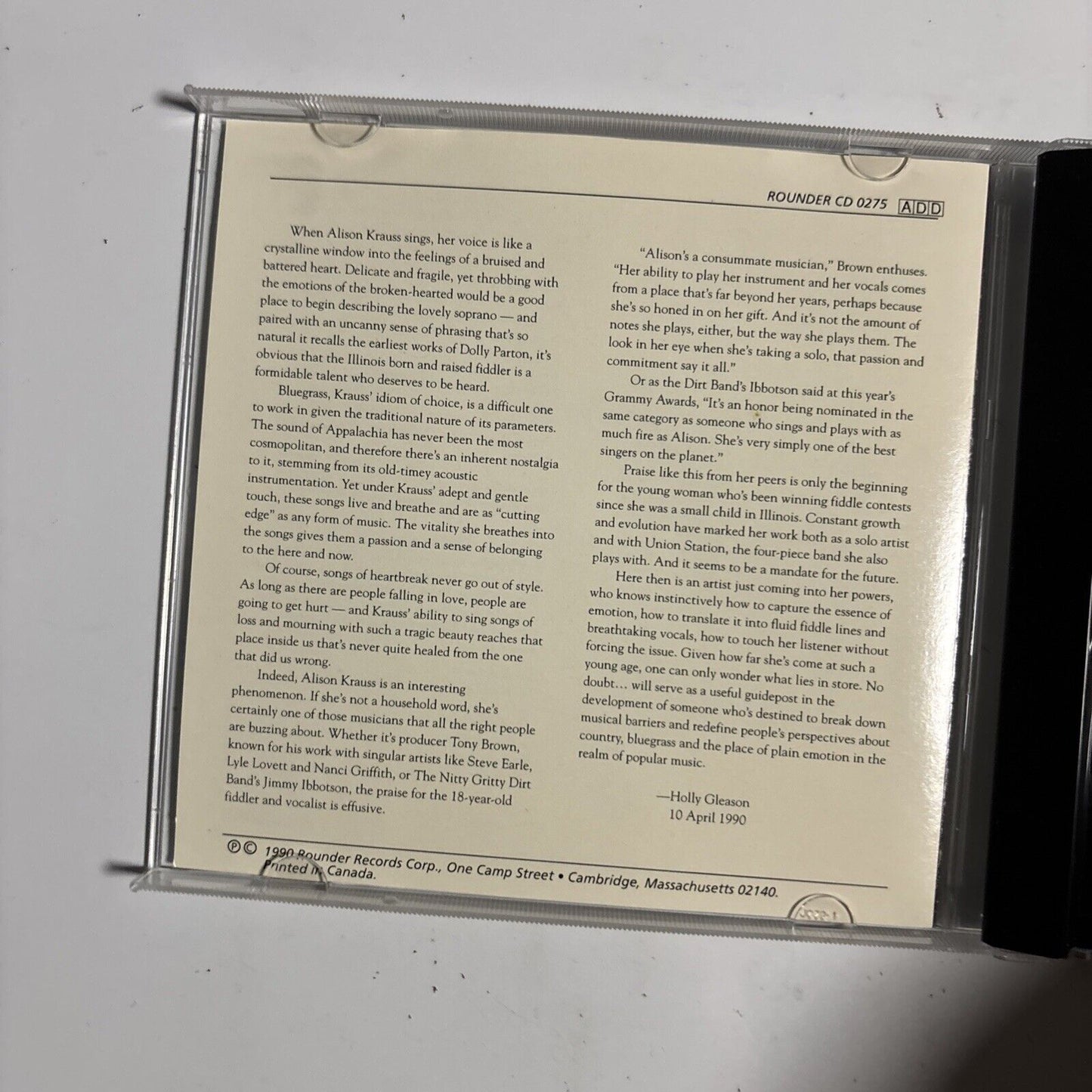 Alison Krauss – I've Got That Old Feeling (CD, 1999) CD 0275