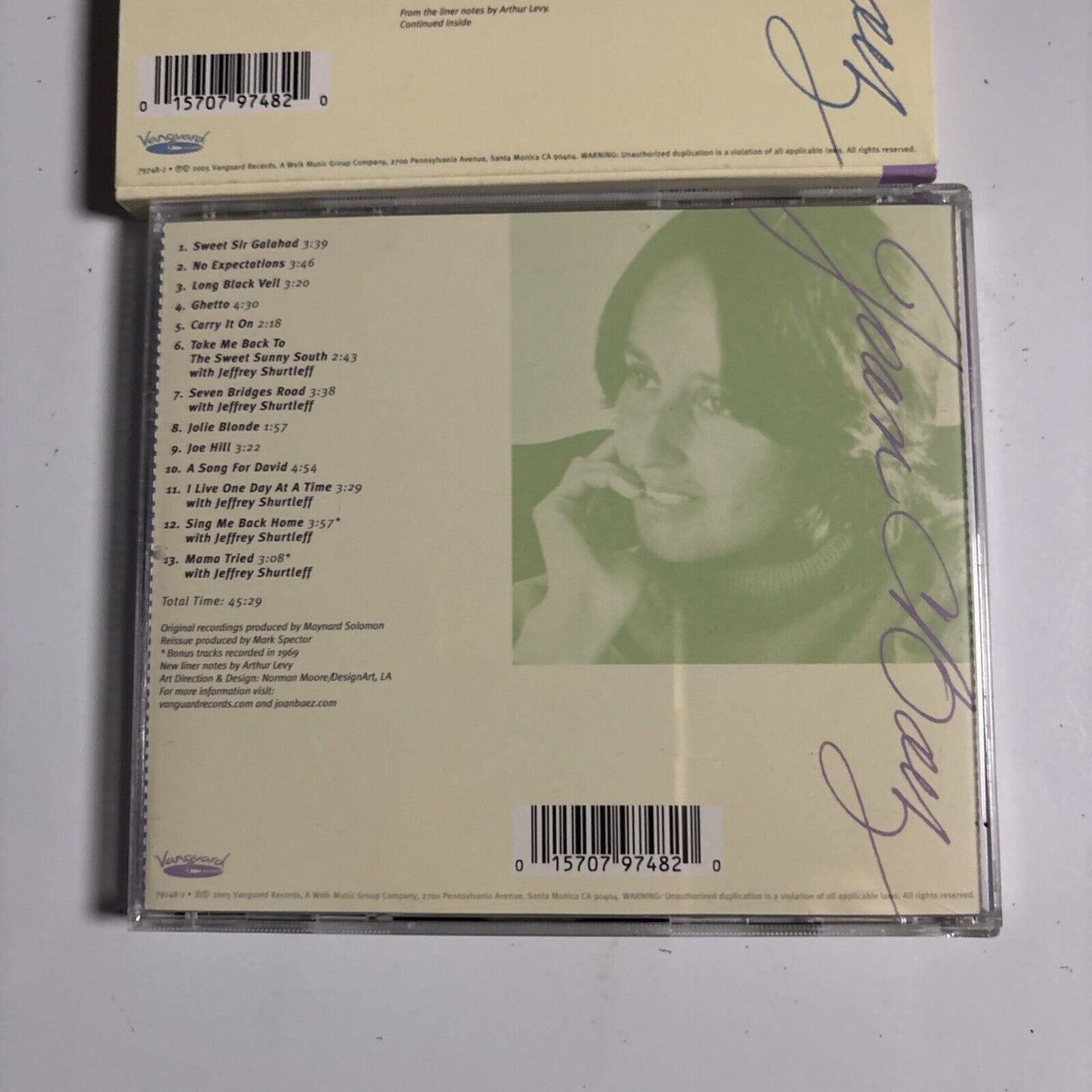 Joan Baez – One Day At A Time (CD, 2005) 79748-2