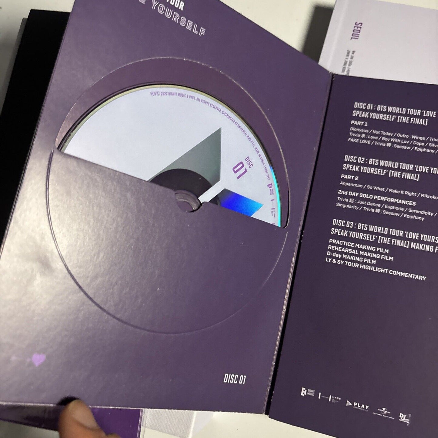 BTS World Tour Love Yourself : Speak Yourself [The Final] DVD 2022 Japan Region2