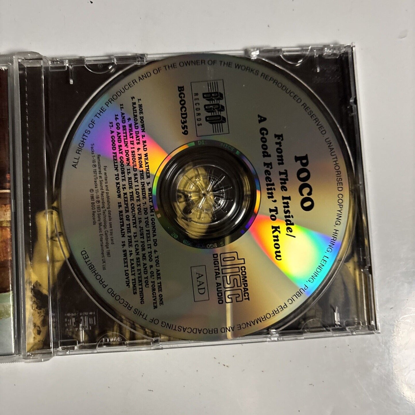 Poco - From The Inside / A Good Feelin' To Know (CD, 1997)