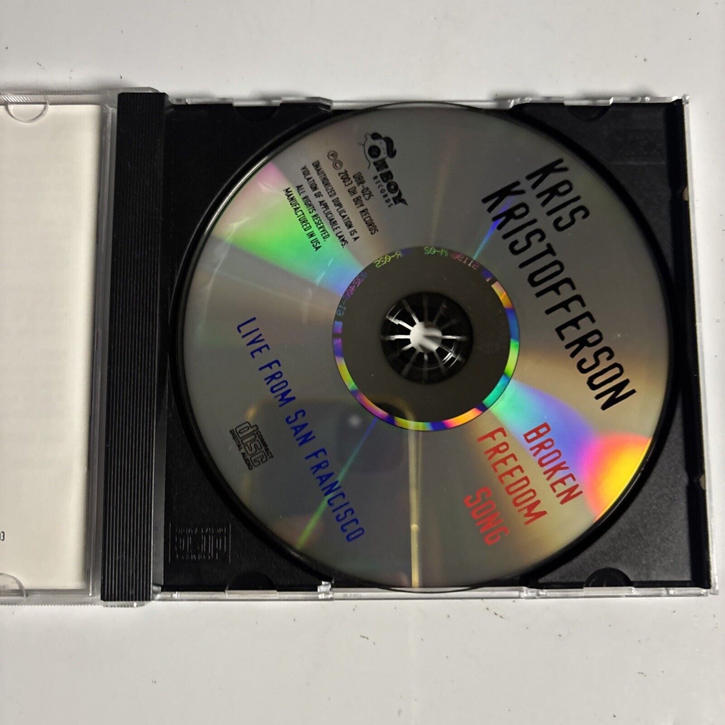 Kris Kristofferson – Broken Freedom Song: Live From San Francisco (CD, 2003)