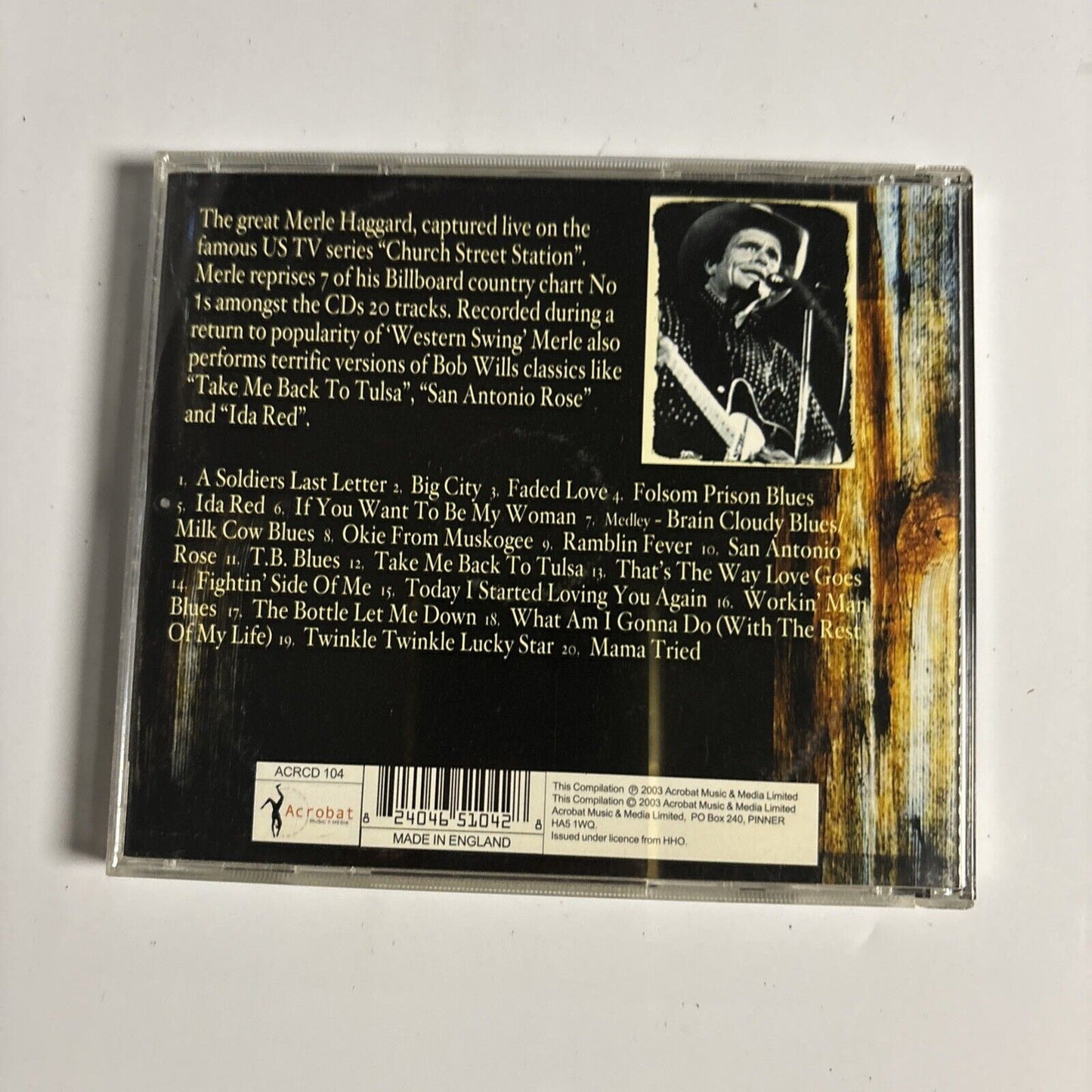 Merle Haggard – Live! (CD, 2003) acrcd-104