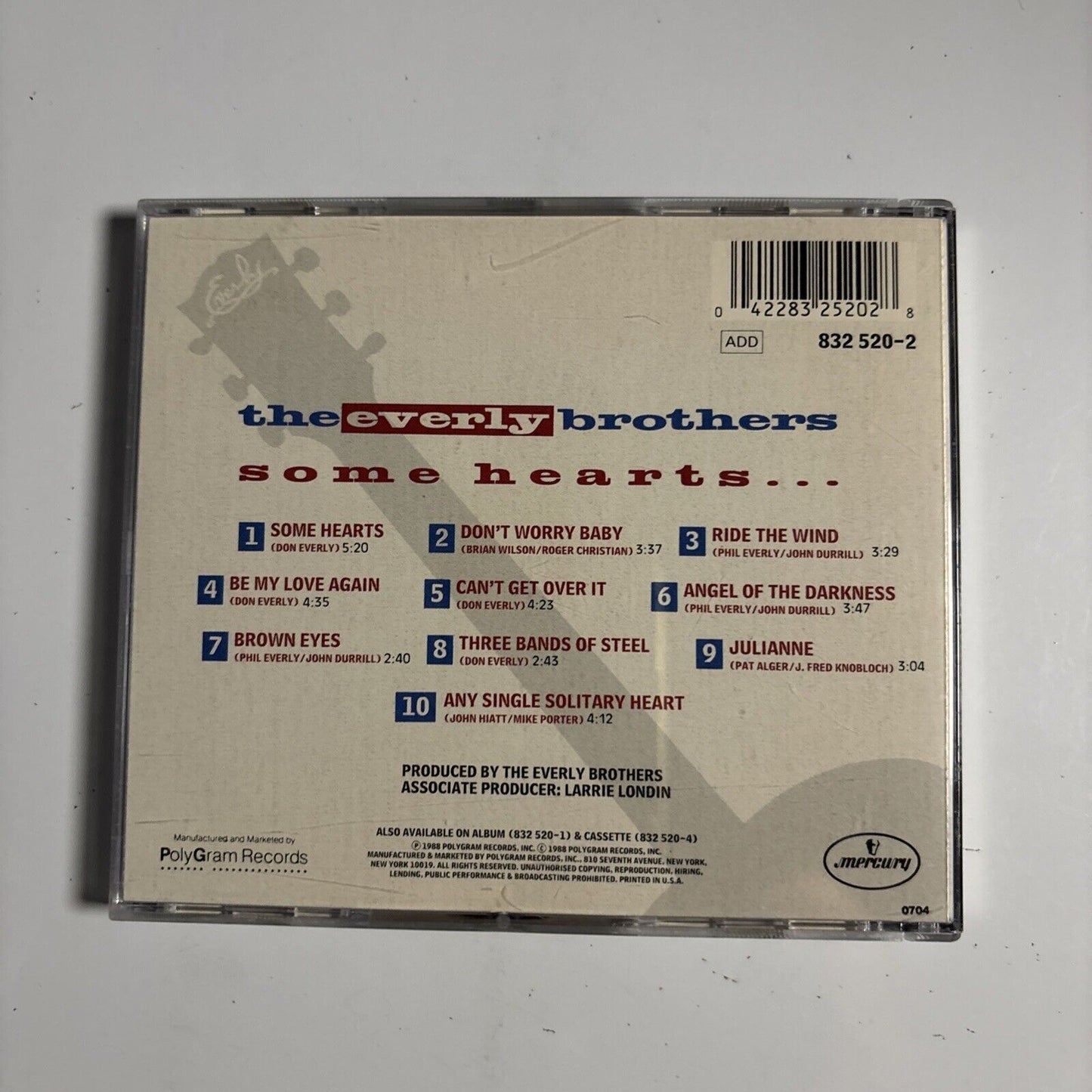 The Everly Brothers – Some Hearts... (CD, 1988) 832 520-2