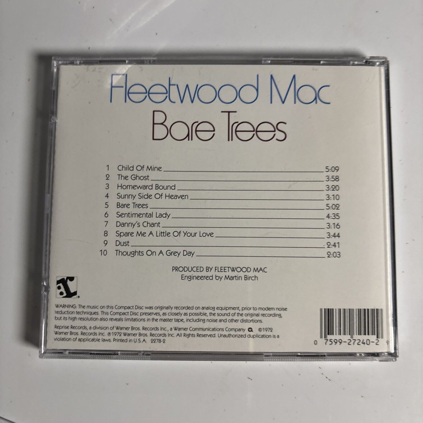 Fleetwood Mac – Bare Trees (CD, 1972)  138095 USA