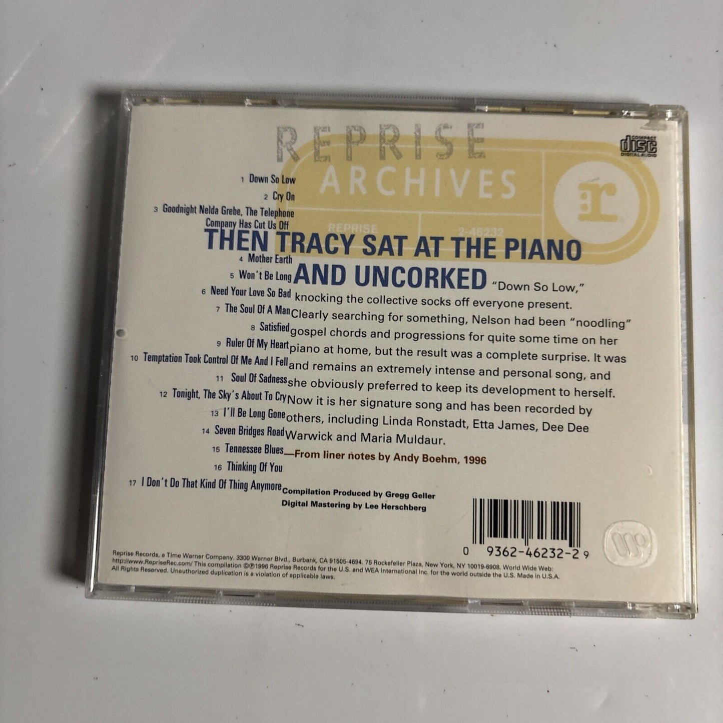 Tracy Nelson – The Best Of Tracy Nelson / Mother Earth (CD, 1996) 9 46232-2