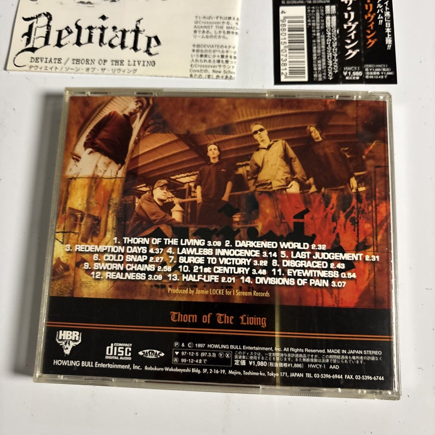 Deviate – Thorn Of The Living (CD, 1997) hwcy-1 Japan obi