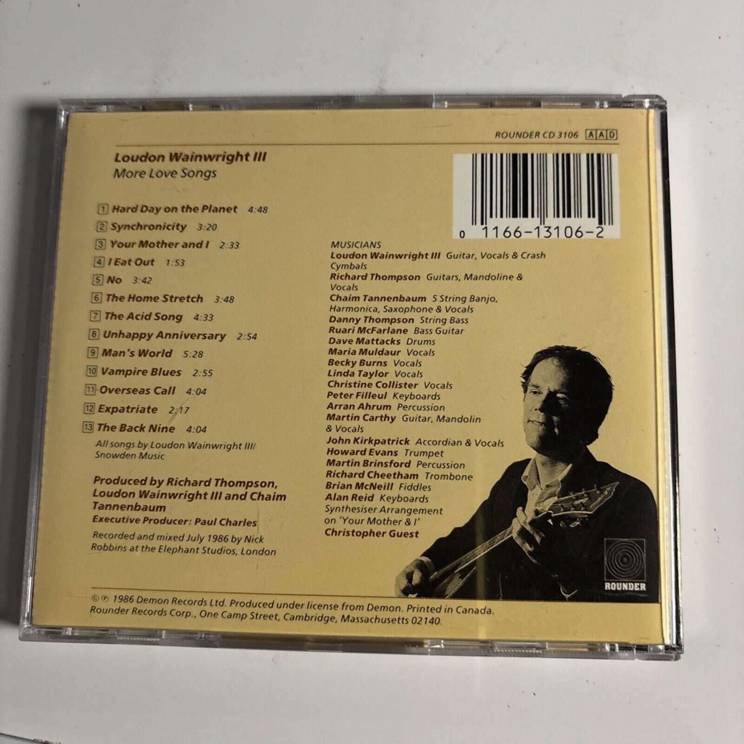 Loudon Wainwright III – More Love Songs (CD, 1987) ROUNDER CD 3106